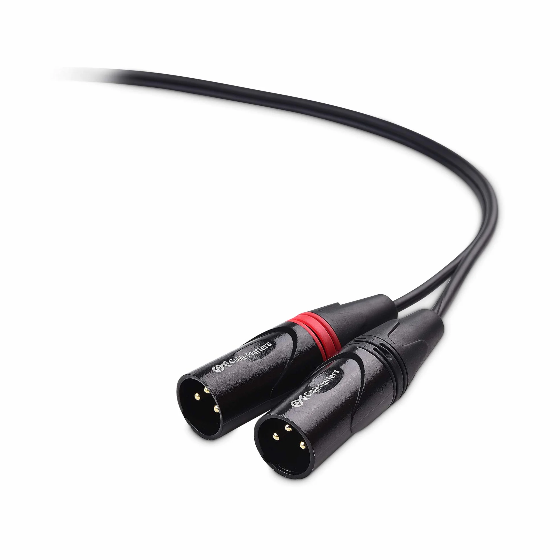 Cable Matters Asymetryczny kabel cinch na XLR 1,8 m podwójny XLR na RCA