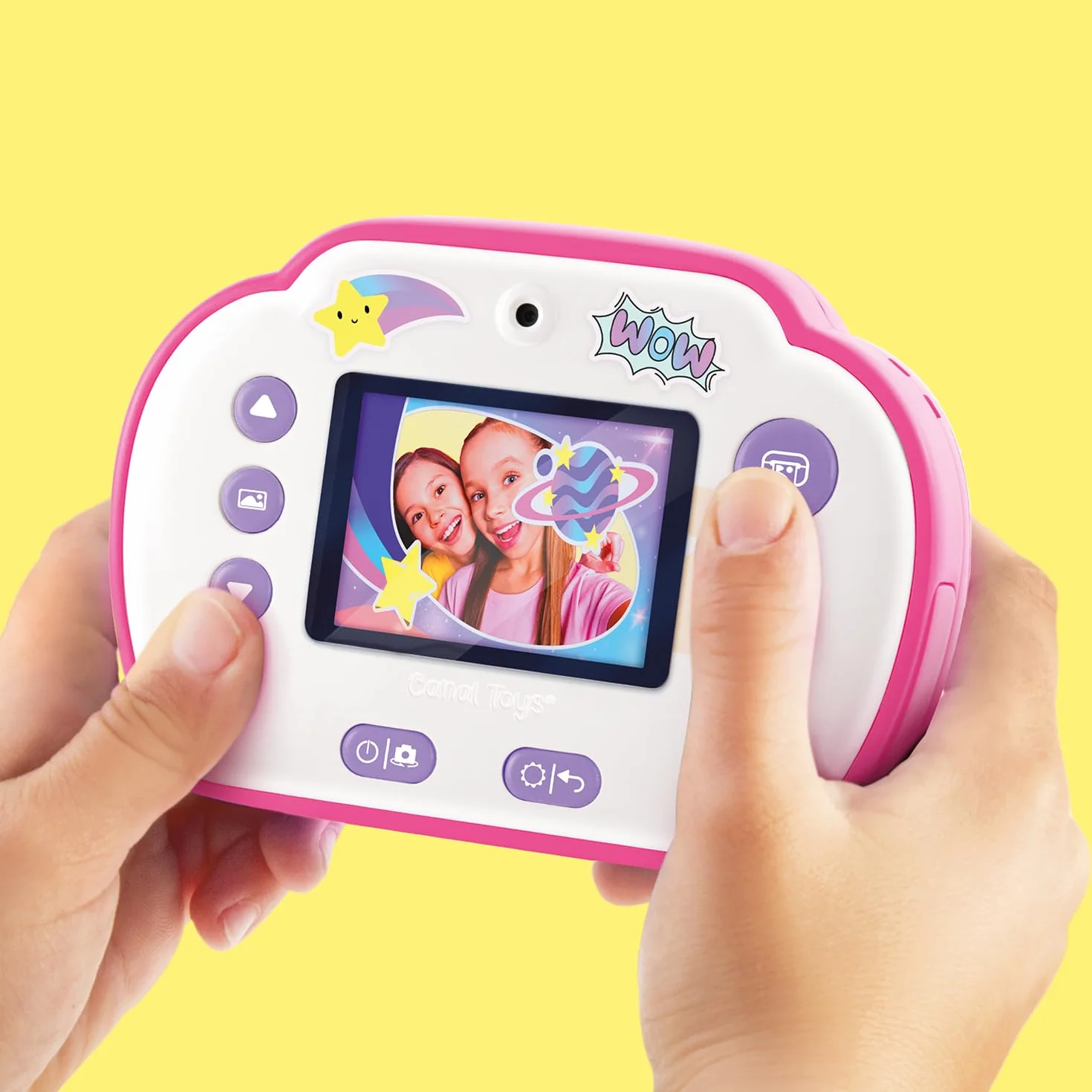 Canal Toys Aparat do natychmiastowego druku fotograficznego selfie wideo papier termiczny 250 zdjęć Wyświetlacz LCD CLK 013 różowy