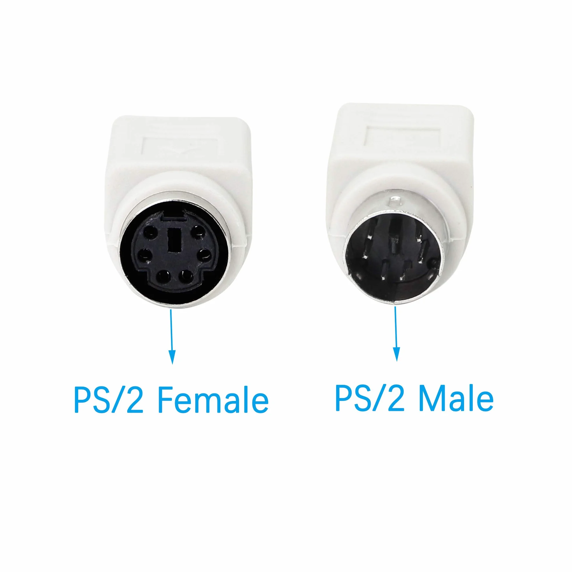 PS2 przedłużacz do myszy i klawiatury, 28AWG 6-pinowy wtyk, okrągła mysz, przedłużenie klawiatury (2,5 m)