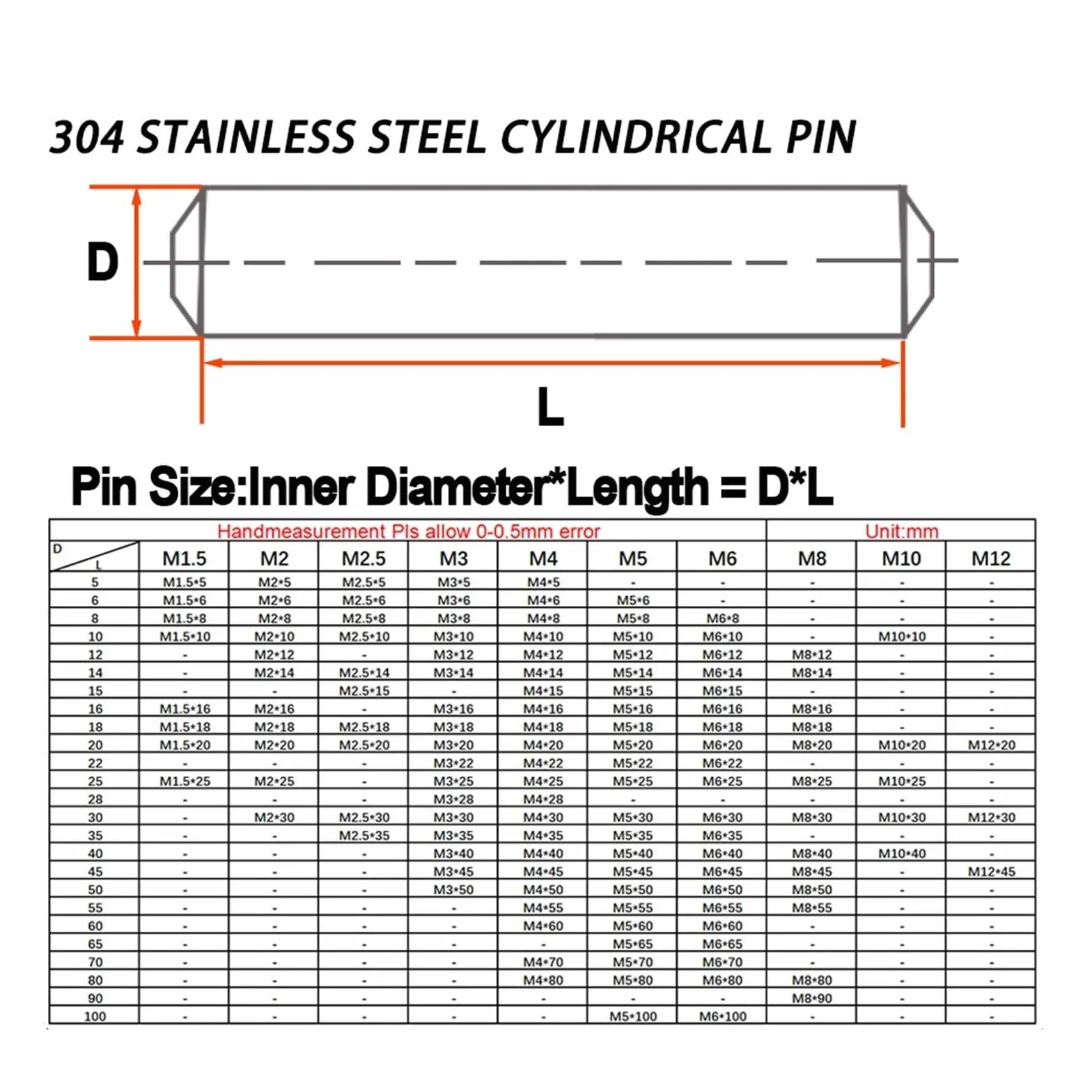 Stali nierdzewnej Solid Cylindryczny Kołki blokujące GB119 Fix równoległe cylindryczne kołki centrujące ze stali nierdzewnej 304 Locat stały wał stałe łożysko kołki centrujące