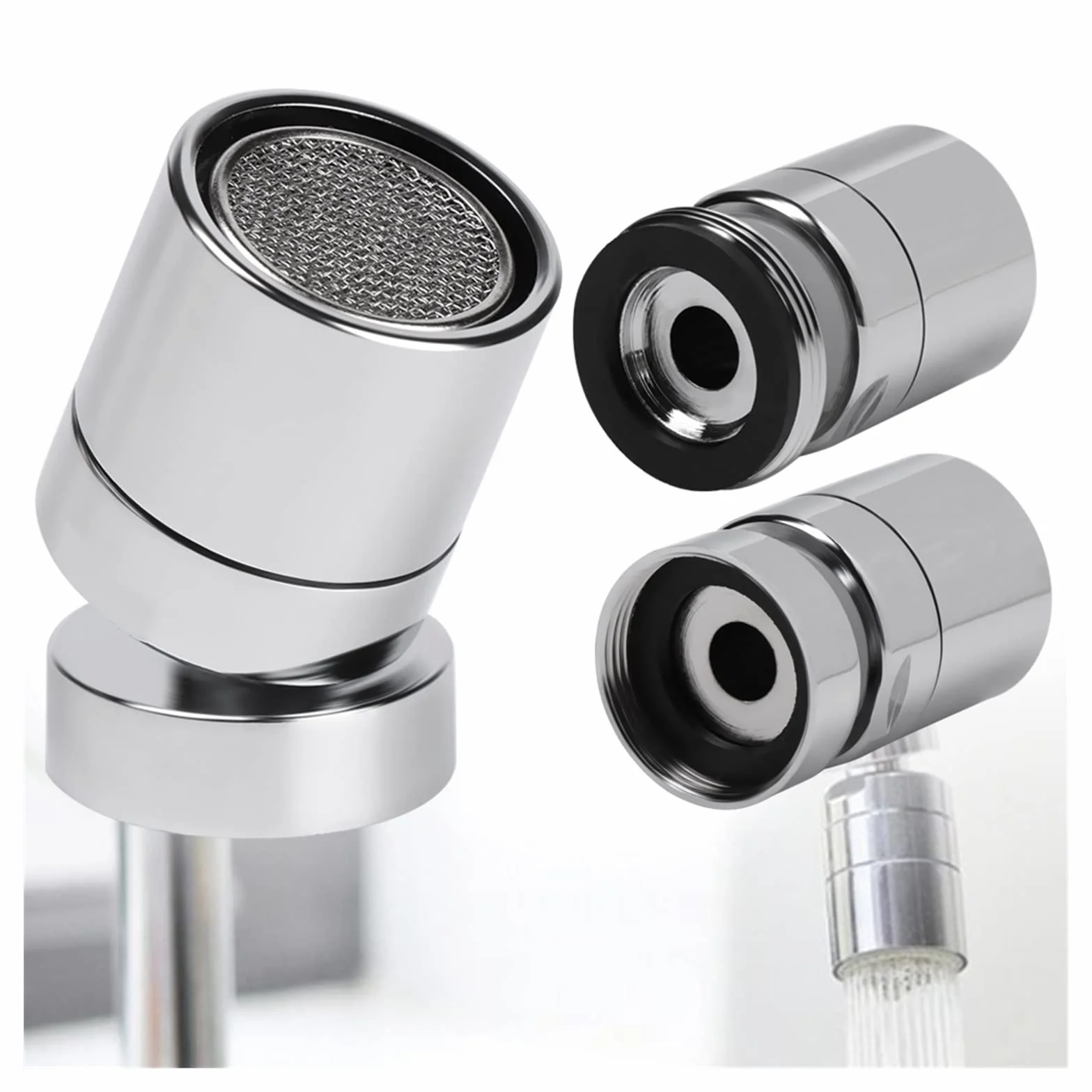 Perlator do kranu Adapter do kranu Aerator do kranu 1 szt. Aerator do kranu, oszczędzająca wodę dysza do kranu Opryskiwacz z kranu Elastyczny stopień Aerator Wylot Obrotowa głowica kranowa Bateria zle