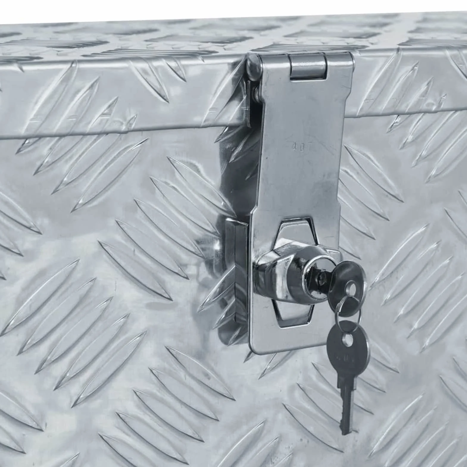 ShGaxin Aluminiowa skrzynka 61,5x26,5x30 cm srebrna, metalowa skrzynka narzędziowa, skrzynka narzędziowa, pudełko aluminiowe 142936