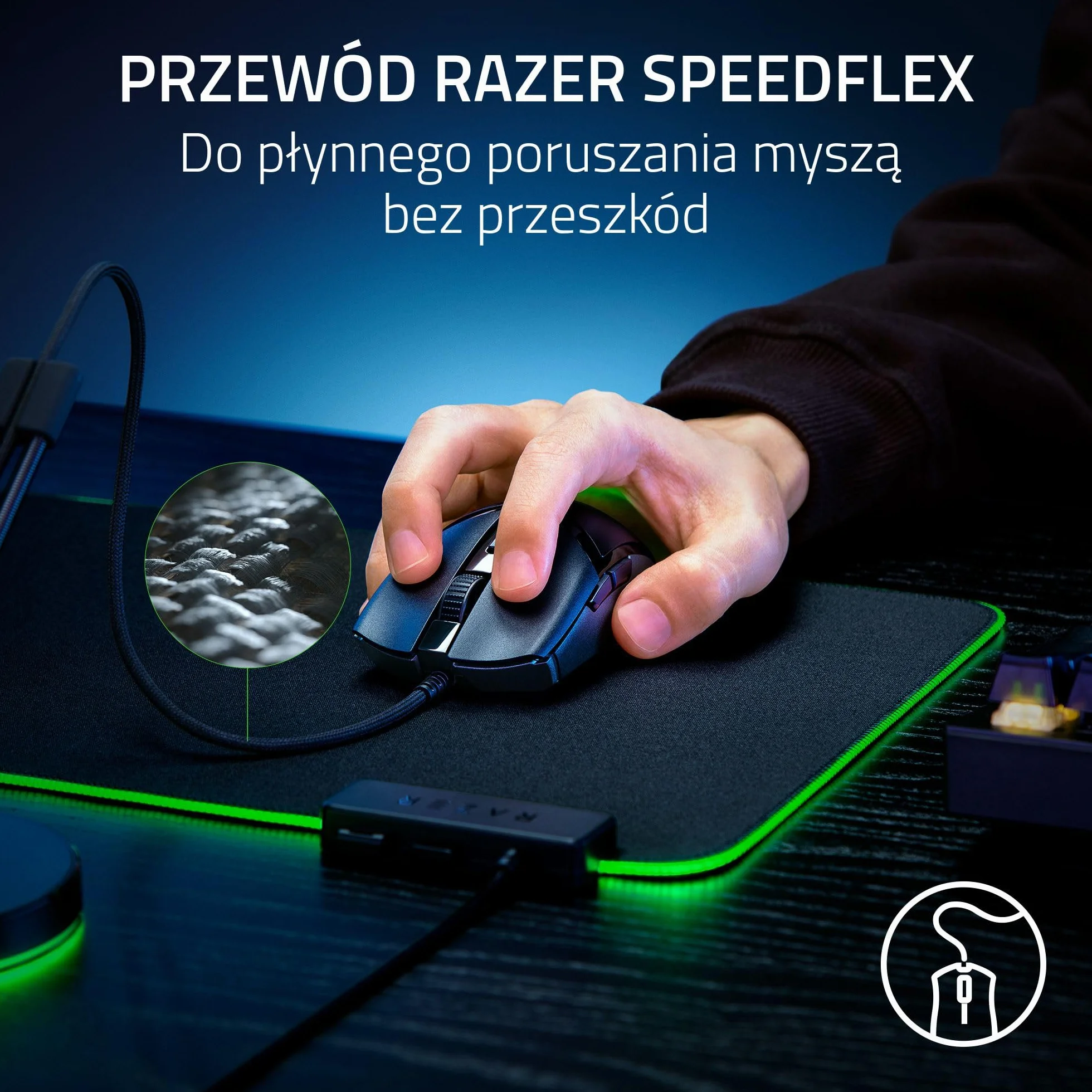 Razer Cobra przewodowa mysz do gier Chroma RGB 57 g optyczne przełączniki Gen-3 oświetlenie chromowe
