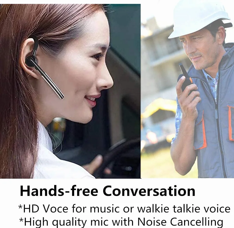 Radtel Zestaw słuchawkowy Bluetooth Walkie Talkie PTT Bezprzewodowy Mikrofon kompatybilny z BaoFeng UV-5R BF-88E Quansheng UV-K5 RT24 Kenwood RT-490 RT-470X