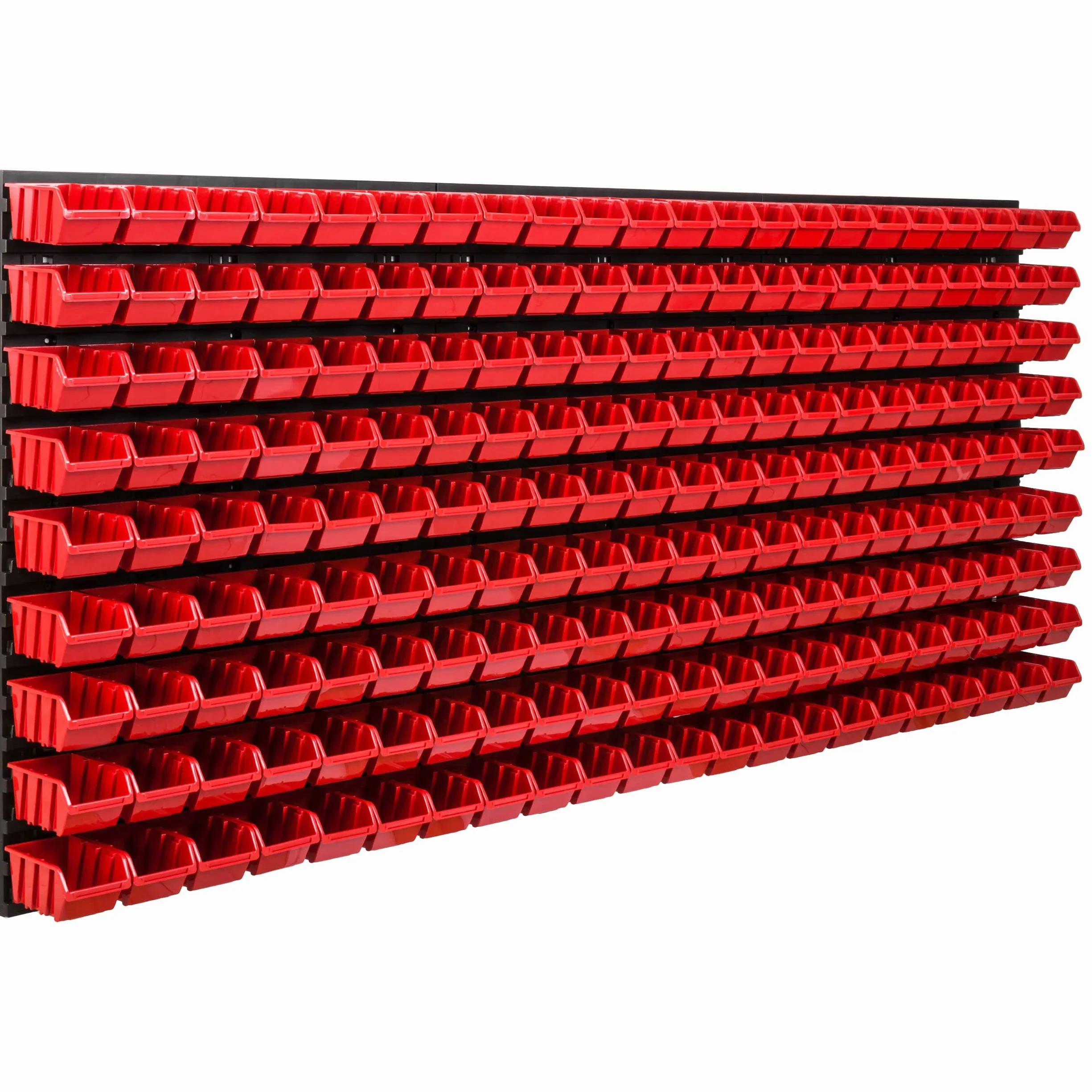 System magazynowy regał warsztatowy | 172 x 78 cm | 198 szt. pudełko | regał ścienny z pojemnikami do układania - płyty ścienne ekstra mocny regał na przedmioty ściana magazynowa regał magazynowy regał garażowy