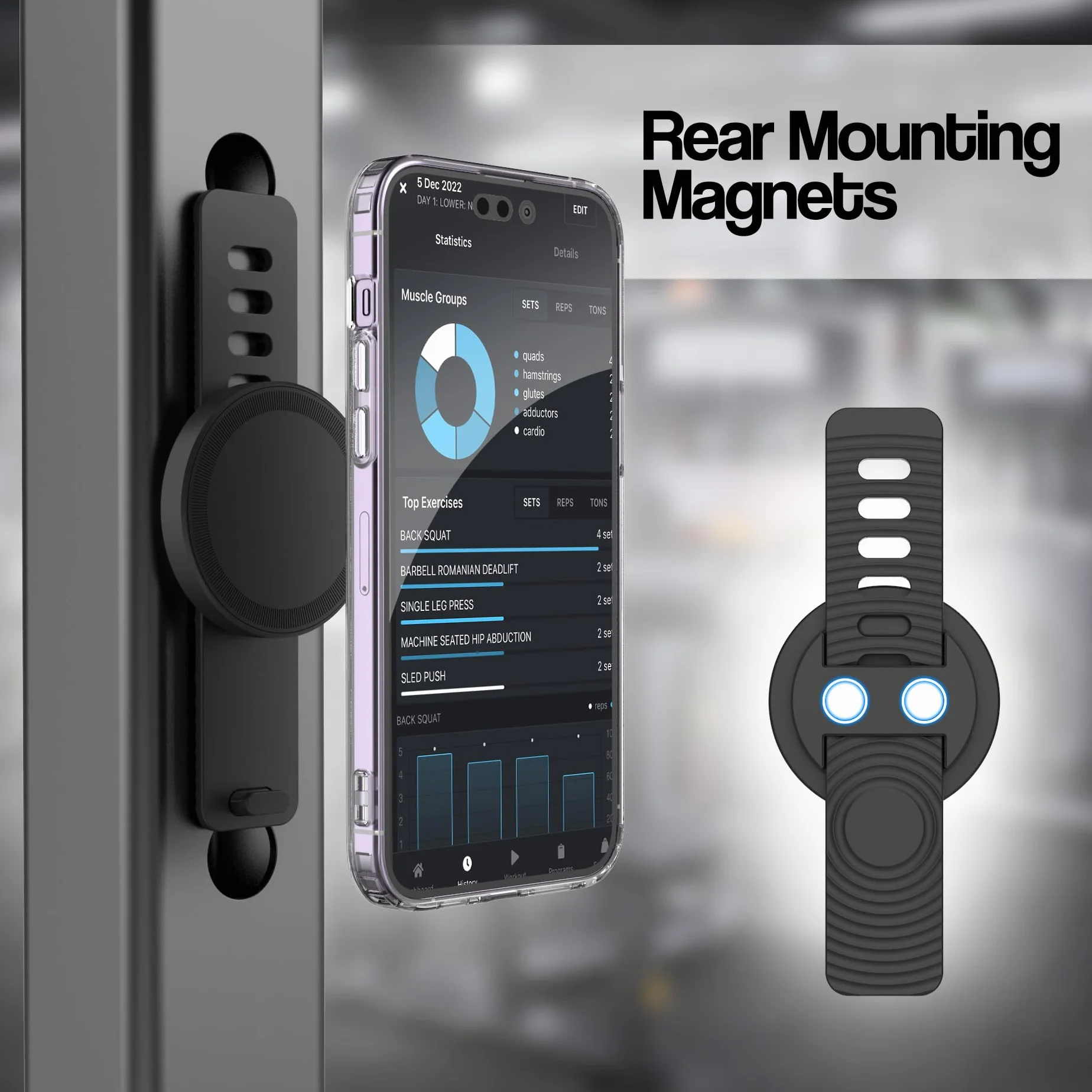 Encased Uchwyt magnetyczny G9-Gripper kompatybilny z MagSafe do roweru fitness, iPhone 14/13/12/Pro Max