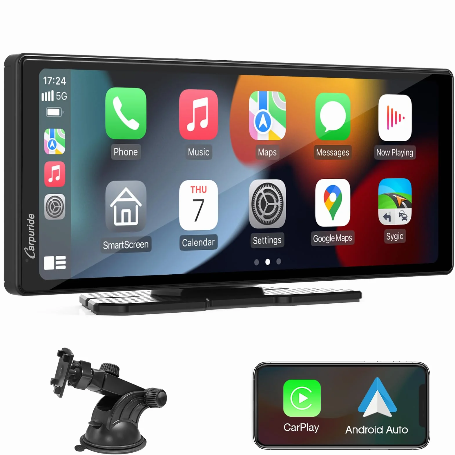 Carpuride C92 Bezprzewodowe radio samochodowe 9,3" ekran dotykowy CarPlay Android Auto Bluetooth