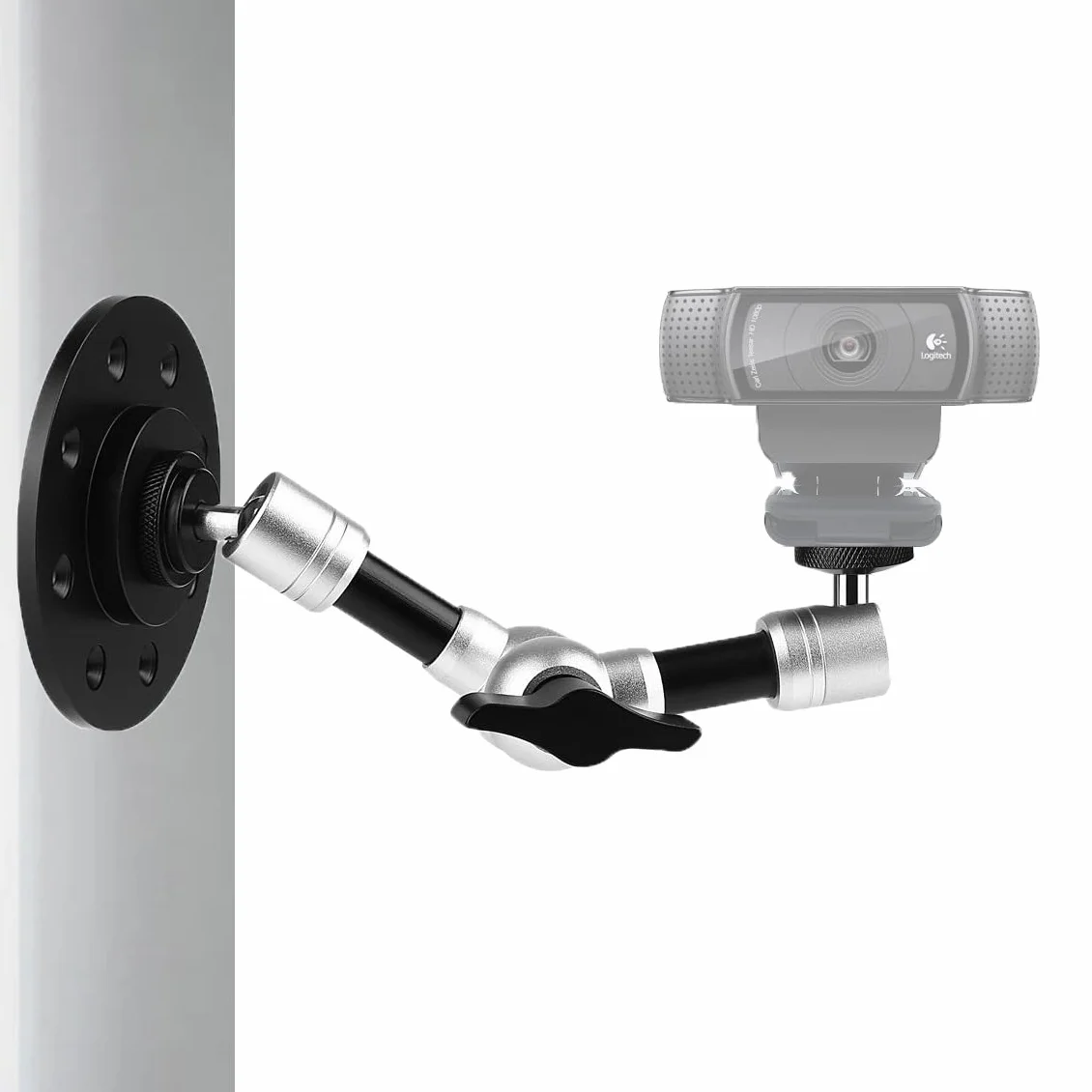 Uchwyt ścienny do kamery internetowej, uchwyt na ramię kompatybilny z kamerą internetową Logitech C920s StreamCam Brio C925e C922x C930e C930 C920 C615-18 cm długość
