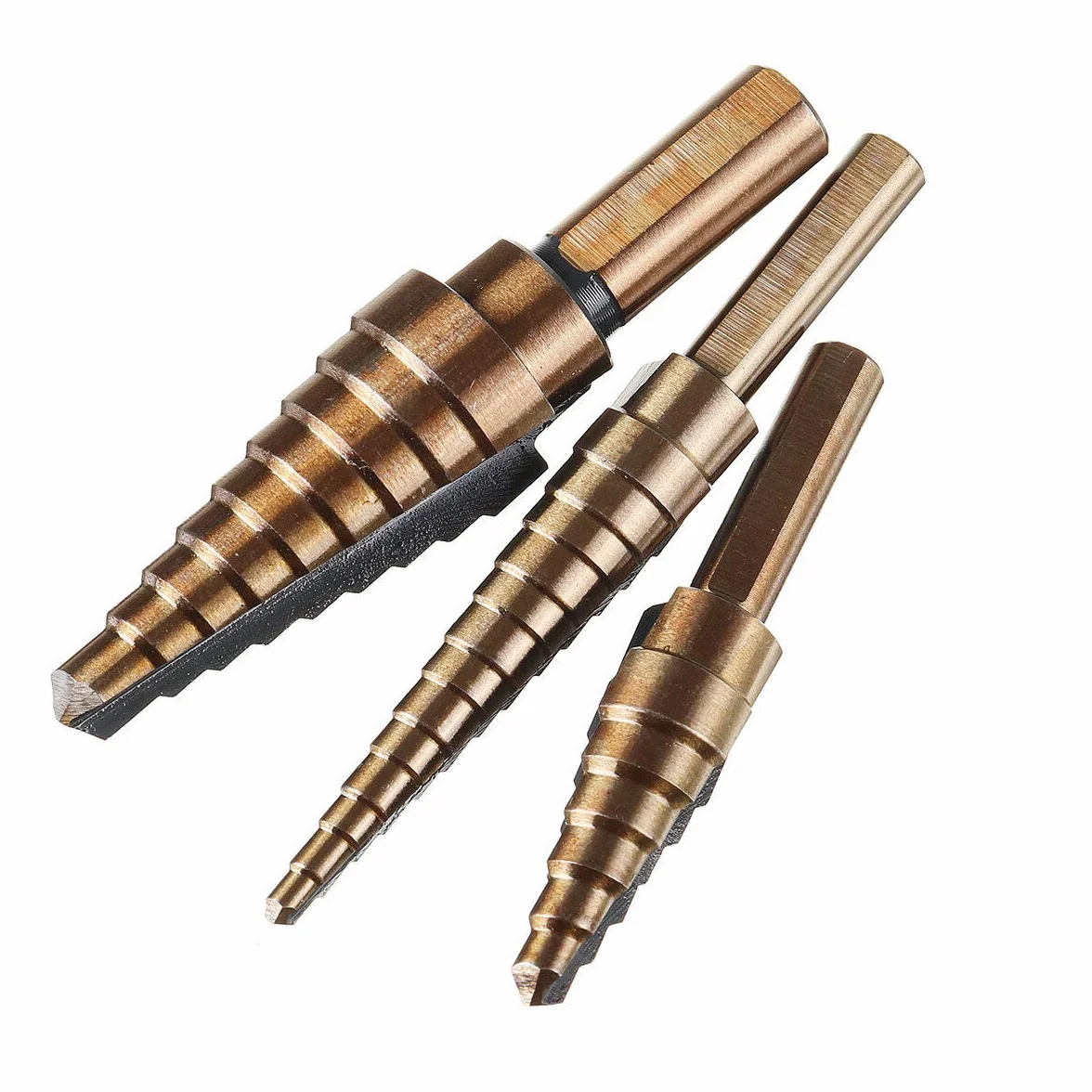 Zestaw wierteł stopniowych HSS 3/5/6 sztuk Frez do otworów stożkowych (Material : 6PCS)