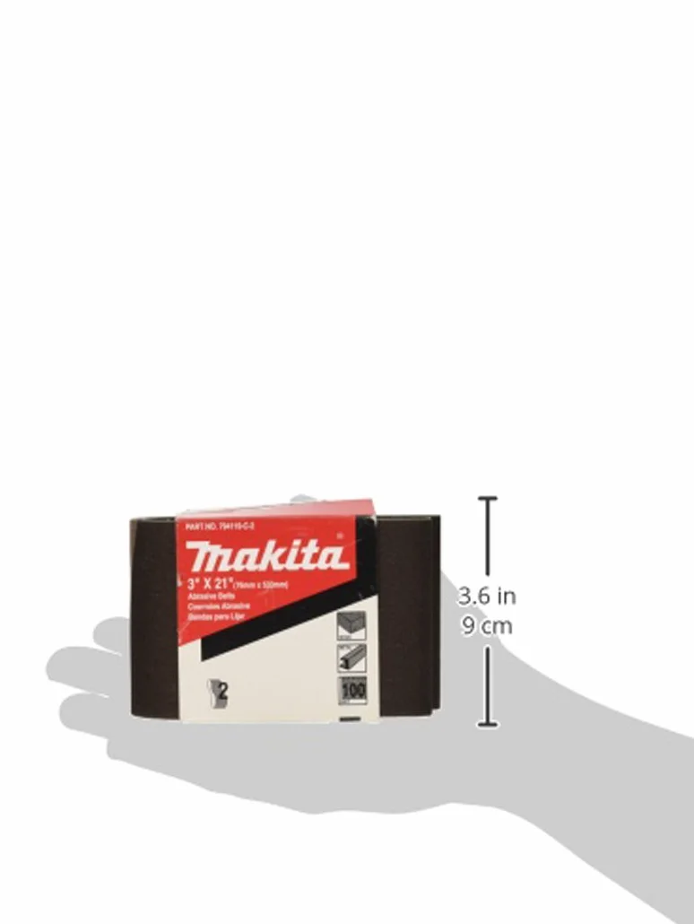 Makita 742308-3 3-calowy x 51 cm ścierny pas szlifierski, ziarnistość 80 (10/szt.)