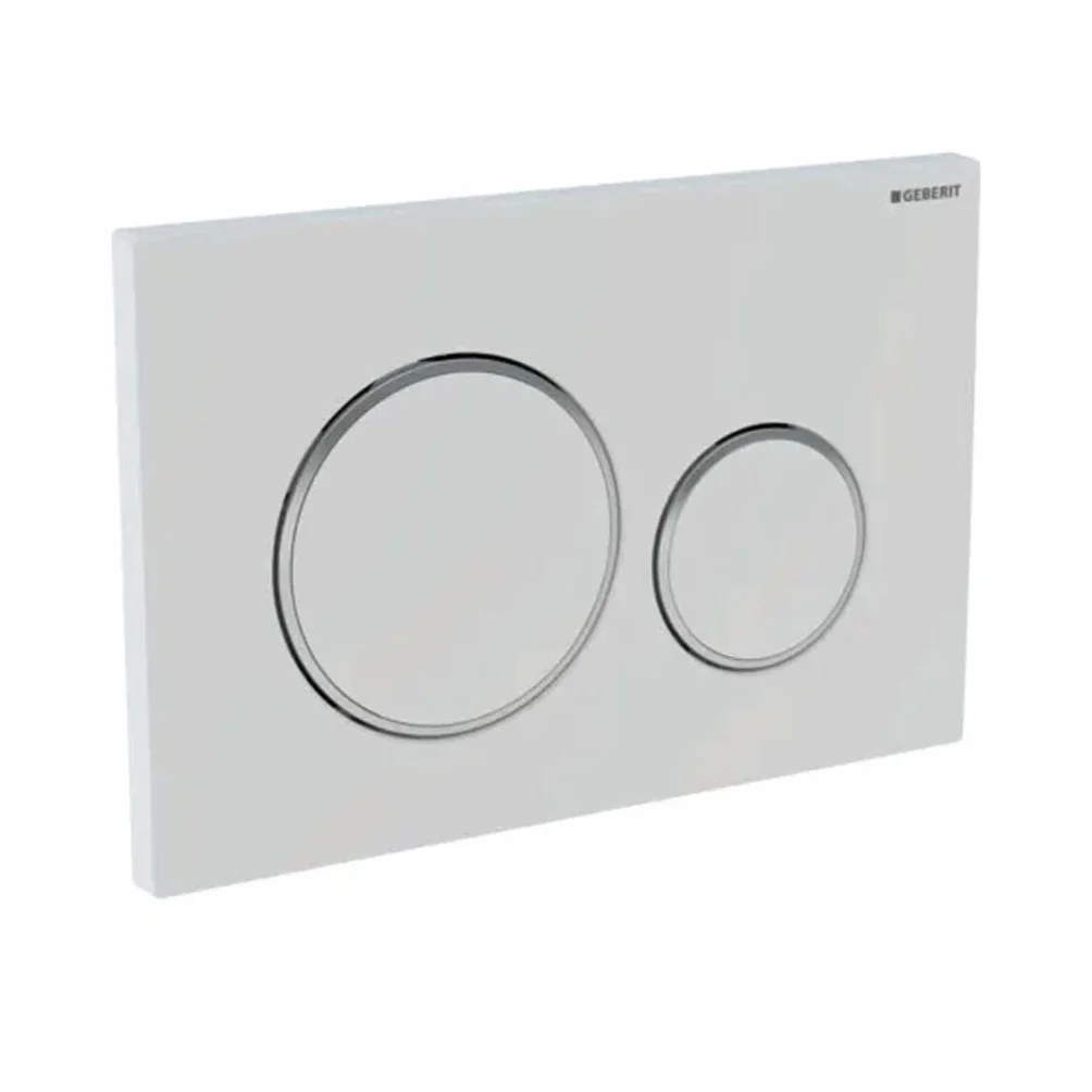 Geberit 115.882.01.1 Płyta uruchamiająca Sigma20 do spłukiwania 2 ilości, biały matowy, 115882011
