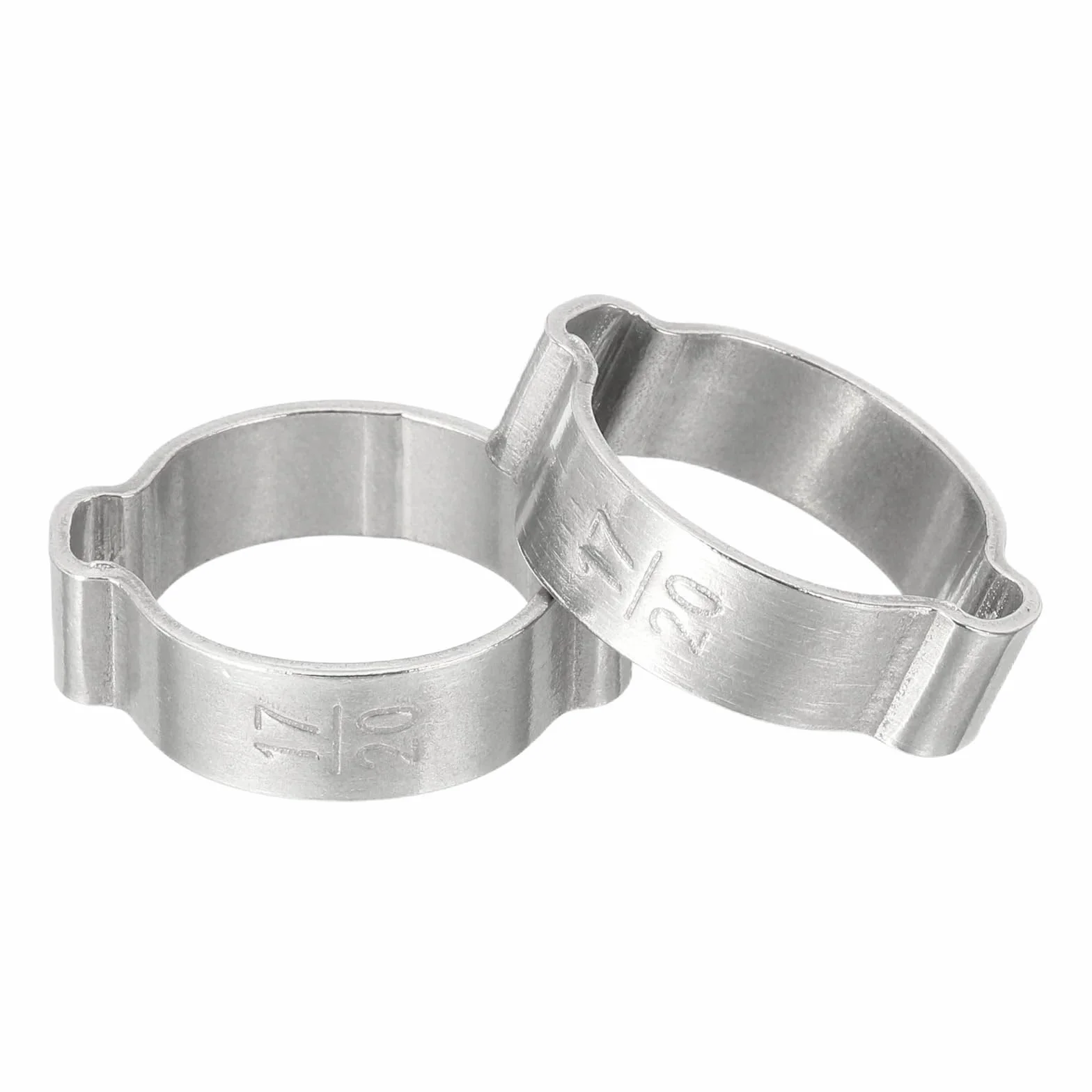 Opakowania 20/40 7–31 mm Obejmy do węży z podwójnym uchem – Obejmy do rur ze stali nierdzewnej 304 do węży powietrznych, wodnych, paliwowych i silikonowych(23-27mm 40Pack)