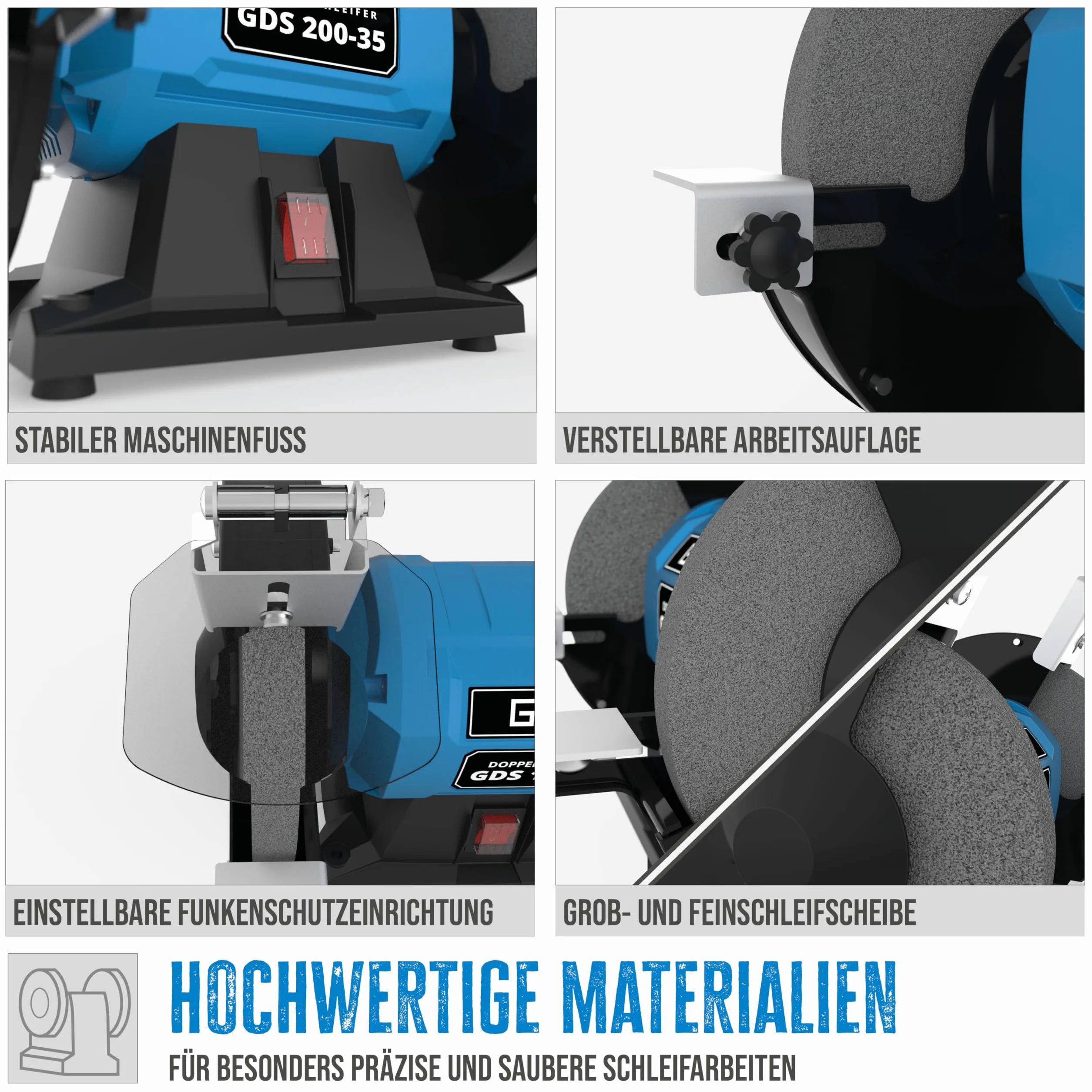Güde Podwójna szlifierka GDS 200-35 350 W 200 mm