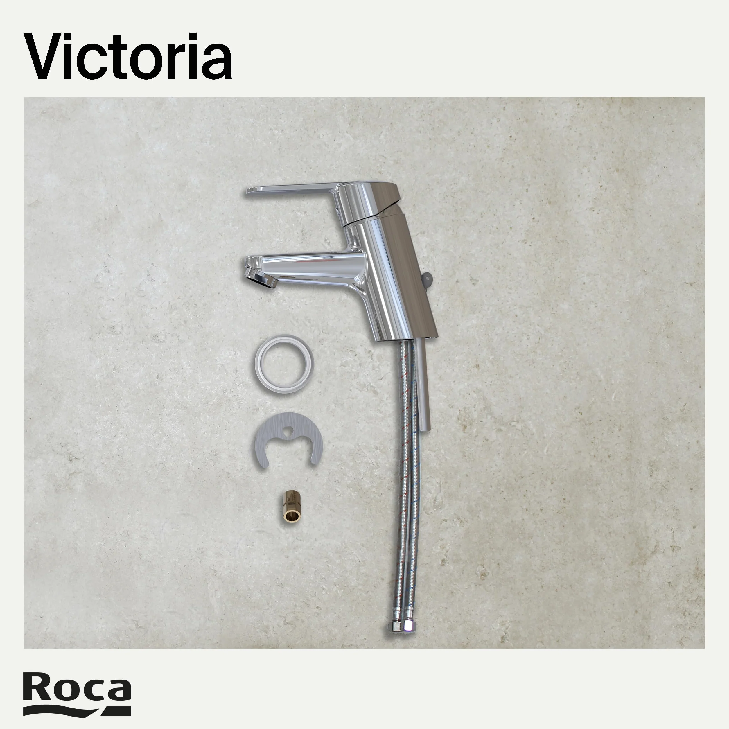 Roca 5 a3125 C00 chrom V2 deck montaż dźwignia mieszająca, z wysuwaną