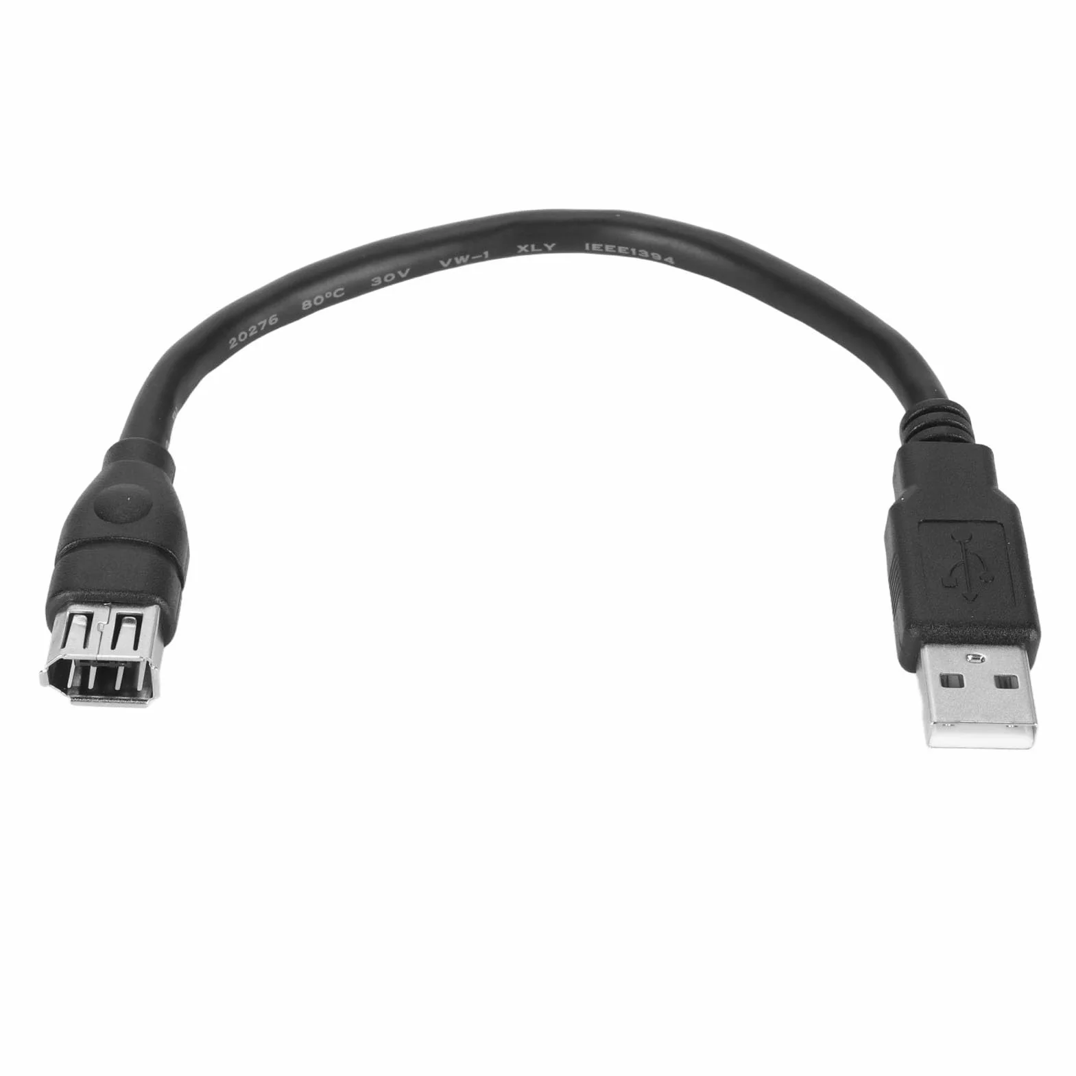 Asixxsix Firewire 1394 6-pin żeńsko-USB 2.0 A męski adapter kabel konwertujący