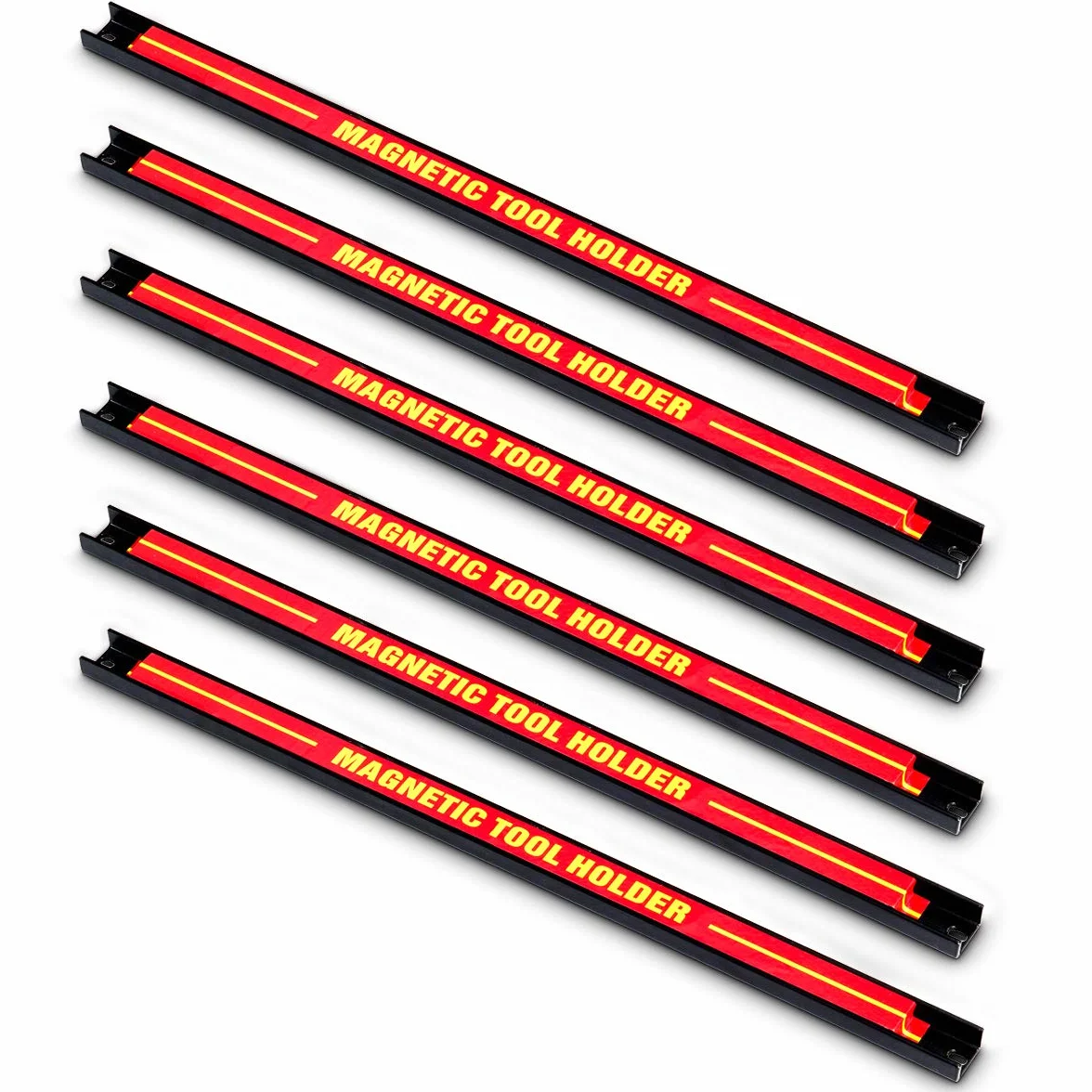 GIANTEX 12 x 46 cm listwa magnetyczna na narzędzia, mocny, uchwyt na narzędzia, uchwyt ścienny, listwa narzędziowa, magnetyczna listwa narzędziowa, w zestawie materiały montażowe, zestaw uchwytów