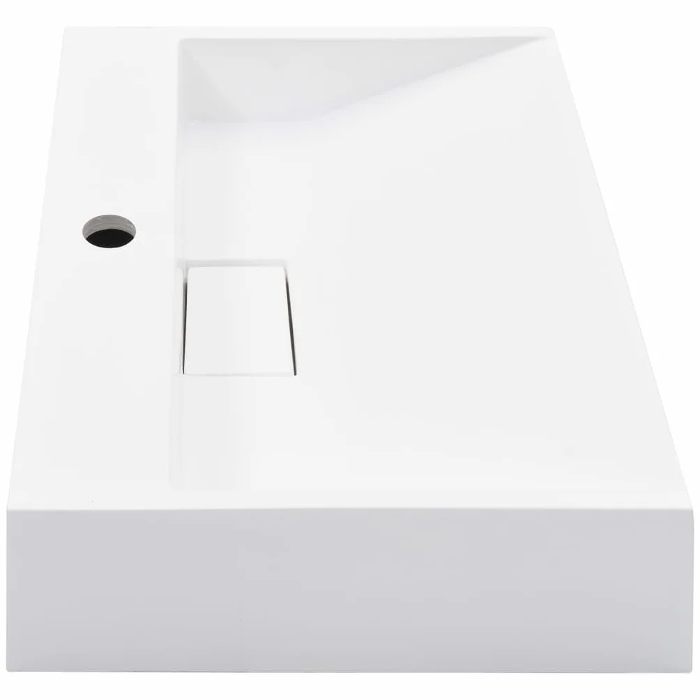 vidaXL Umywalka 50x38x13 cm Kompozyt Mineralny Marmurowy Biała