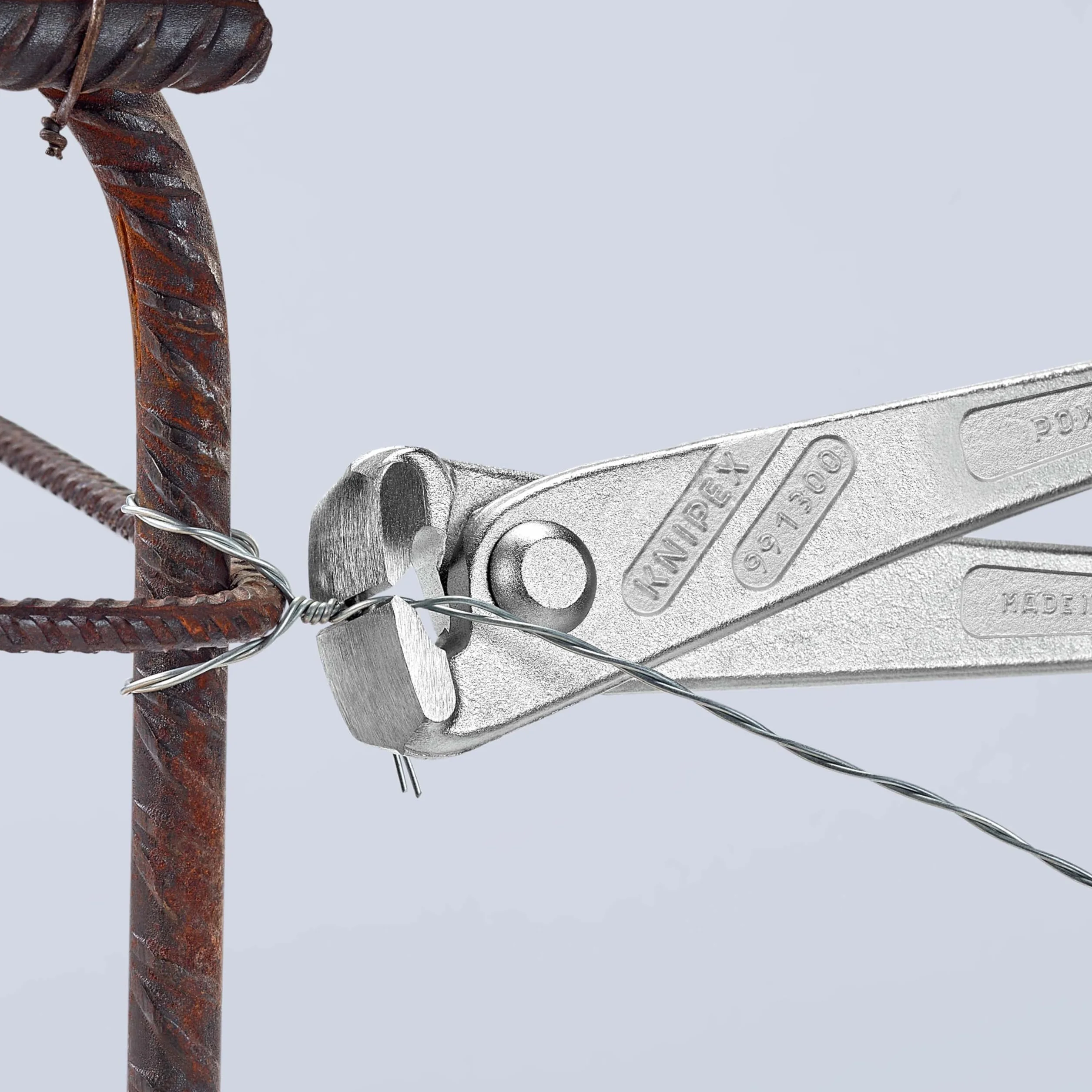 KNIPEX Obcęgi zbrojarskie o zwiększonym przełożeniu z wysokim przełożeniem dźwigni Cynkowane na wysoki połysk 300 mm, 99 14 300 EAN