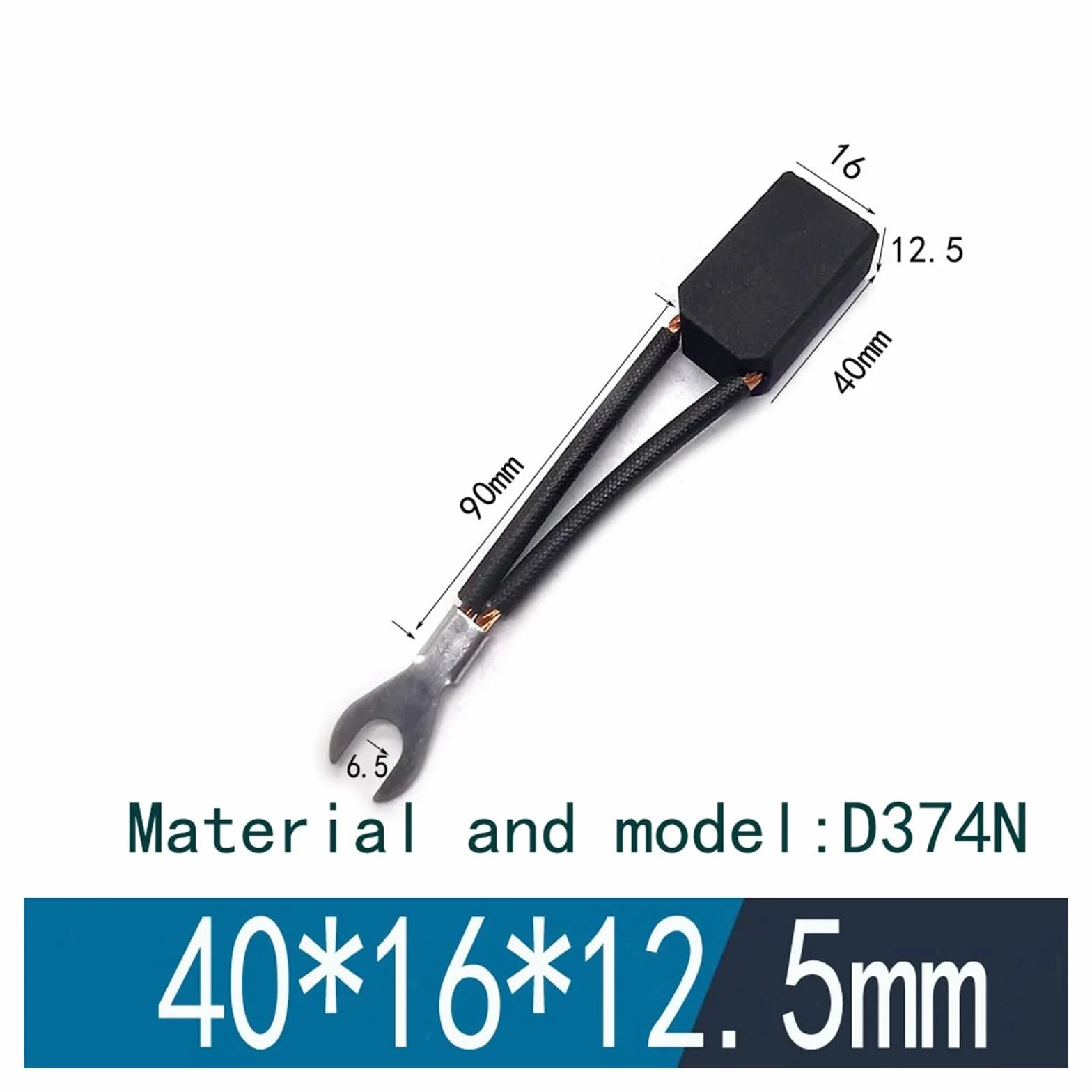 8 sztuk Szczotka węglowa do silnika D374N 10 12,5 16 20 25 32 40 (12,5 x 16 x 40 mm)