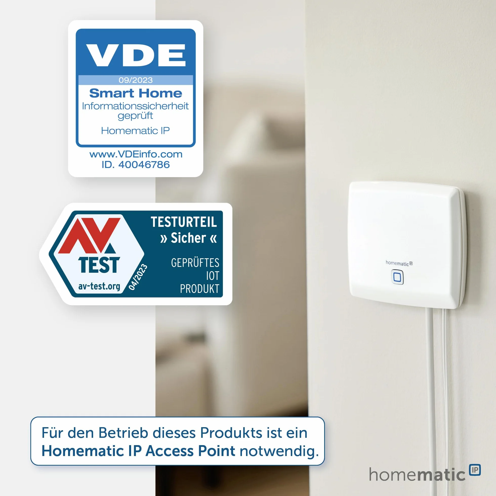 Homematic IP Smart Home Keypad, zamek szyfrowy do drzwi wejściowych z funkcją aplikacji, otwieranie i zamykanie za pomocą kodu numerycznego, rozszerzenie do napędu zamka drzwi Homematic IP 156424A0