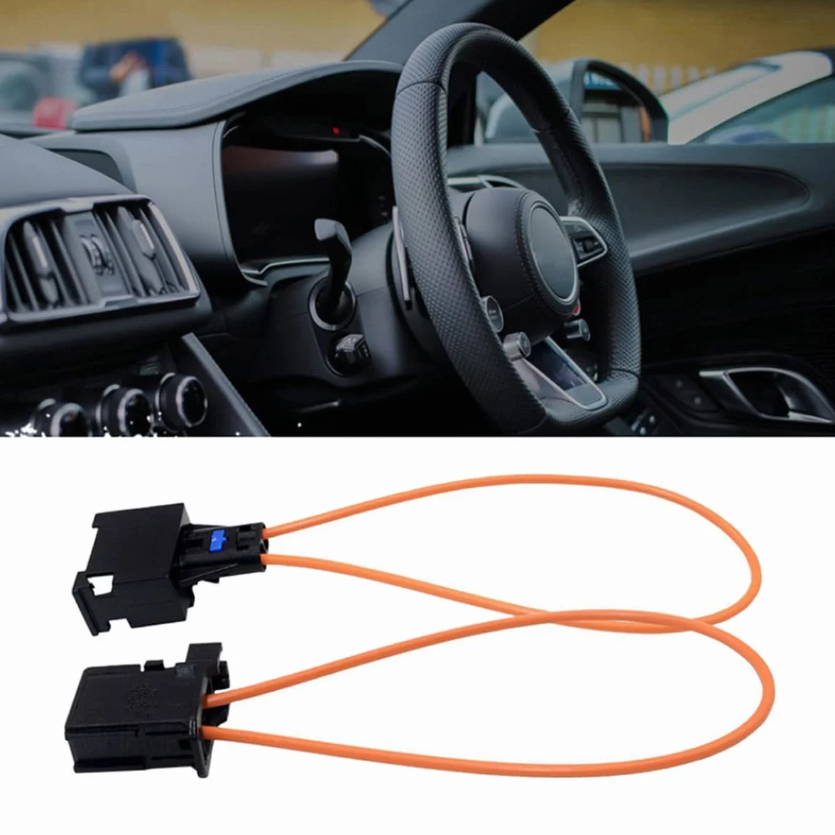 Greluma 2 sztuk MOST Adapter światłowodowy kabel optyczny złącze przewodu optycznego obejścia i narzędzie diagnostyczne adapter męski do samochodu