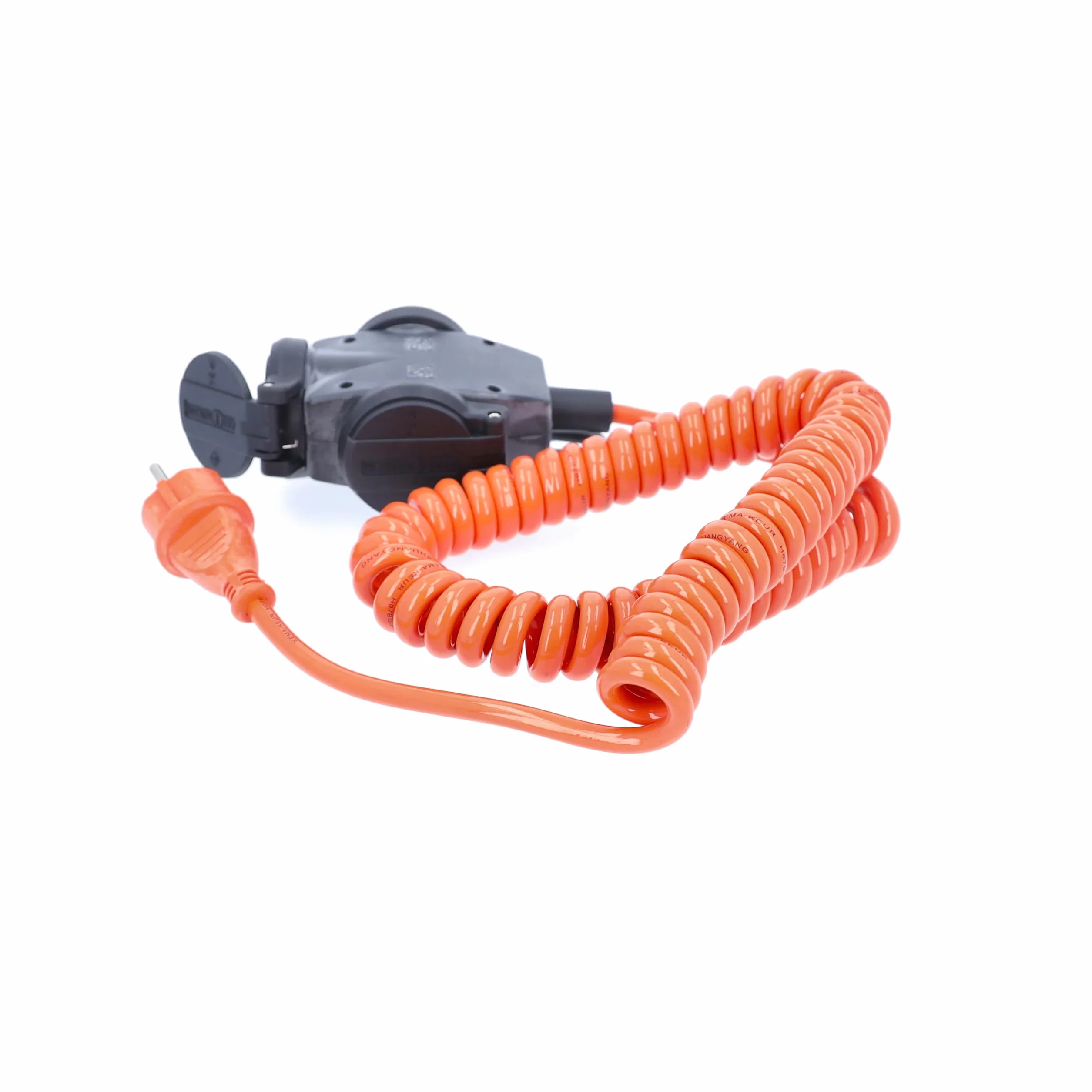 as - Schwabe 70414 Schutzkontakt-Spiralkabel, 5m H07BQ-F 3G1,5, orange, IP44 Gewerbe, Baustelle