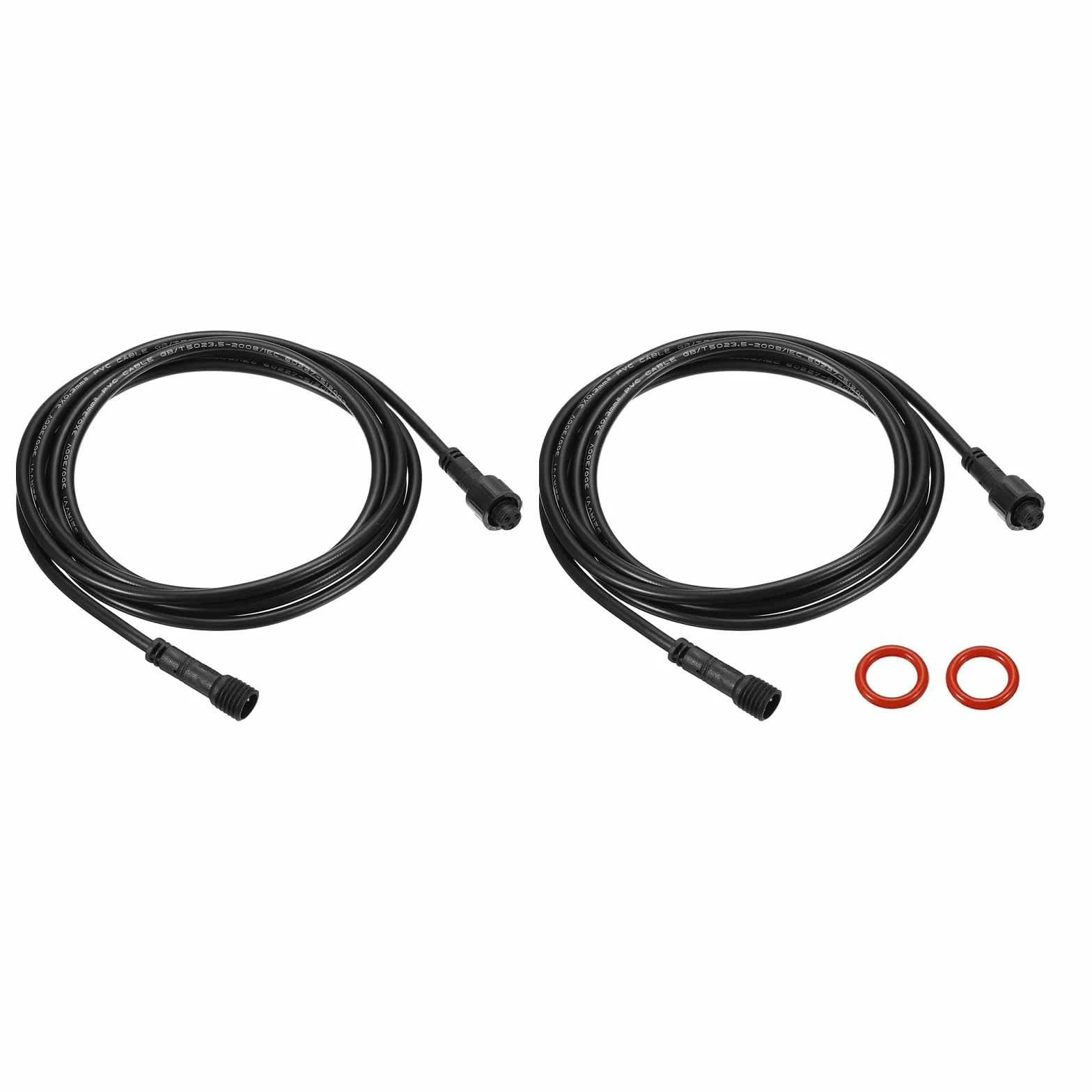 YOKIVE 3-pinowy kabel przedłużający 15 m czarny do LED samochodu ciężarówki łodzi