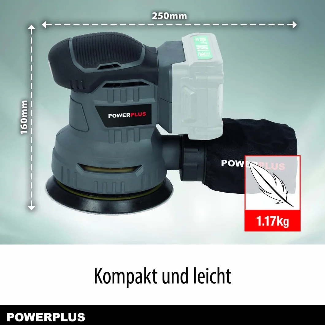 Powerplus POWEB4010 szlifierka taśmowa, szlifierka oscylacyjna, kolor czarny, szary, 10000 OPM