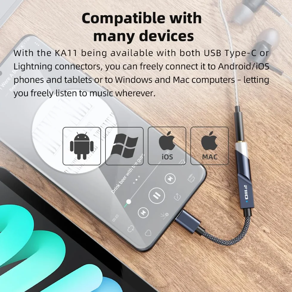 FiiO KA11 USB Dongle DAC i wzmacniacz (USB-C, czarny)