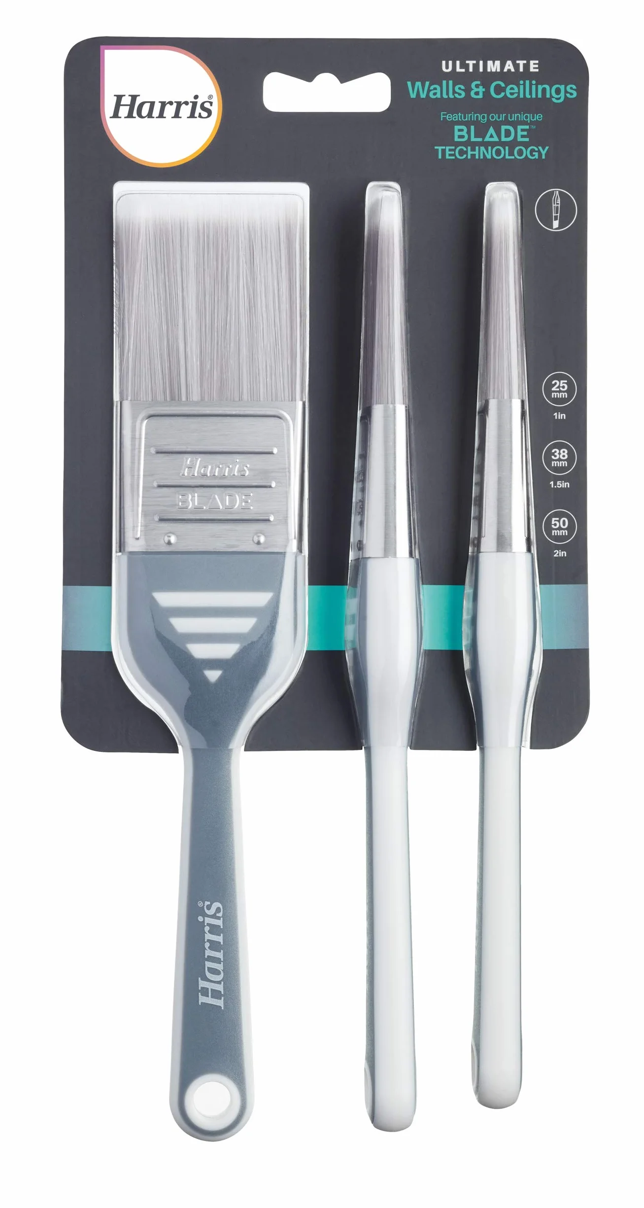 Harris Ultimate Blade pędzle do malowania | zestaw 3 pędzli | cięcie i kontrola | 2.5 cm, 3.8 cm, 5.1 cm