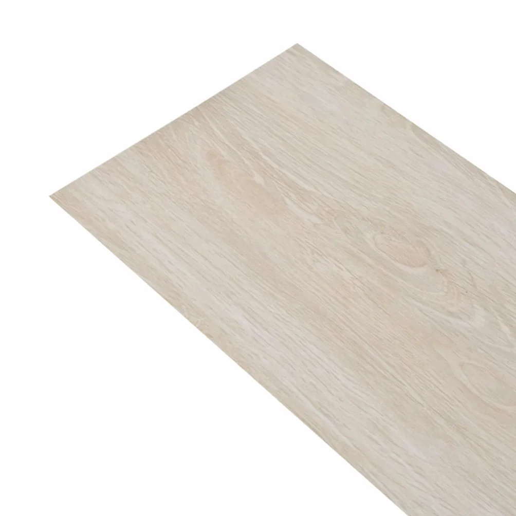 Materiały budowlane, wykładziny podłogowe i dywanSamoprzylepne deski podłogowe z PCW 2,51 m² 2 mm dąb klasyczny biały