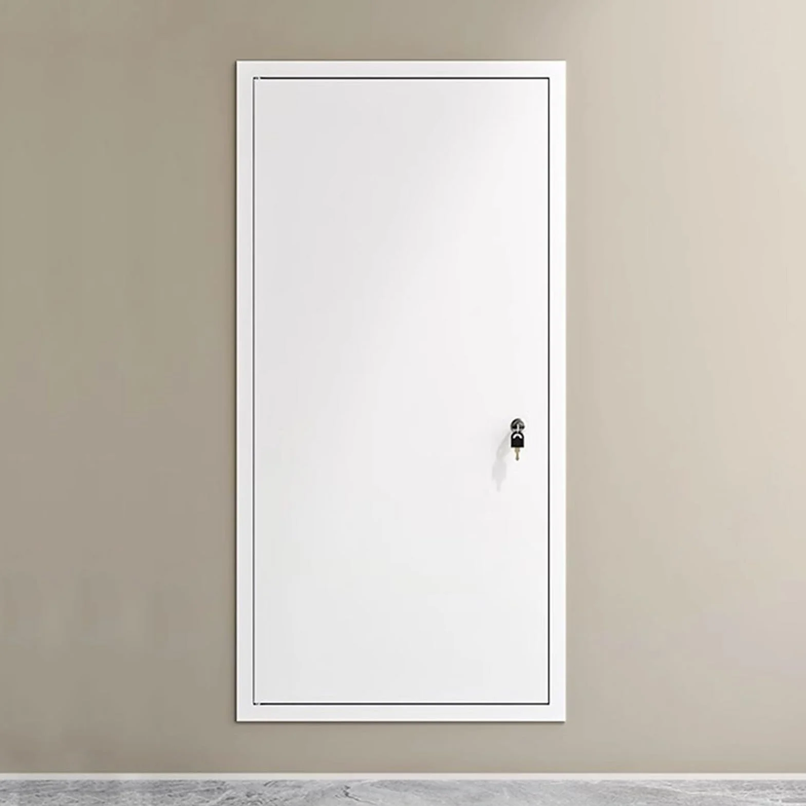 Metalowy panel dostępu z zamkiem do płyt gipsowo-kartonowych do montażu podtynkowego płyt dostępowych, kuchni i łazienki, osłona otworu ściennego, drzwi inspekcyjne kabla (70 x 140 cm)