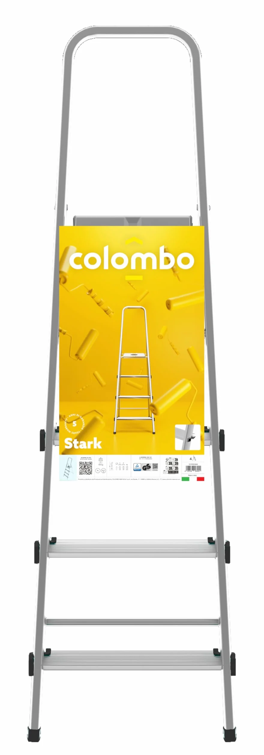 Drabina STARK z aluminium i stali, 4 stopnie