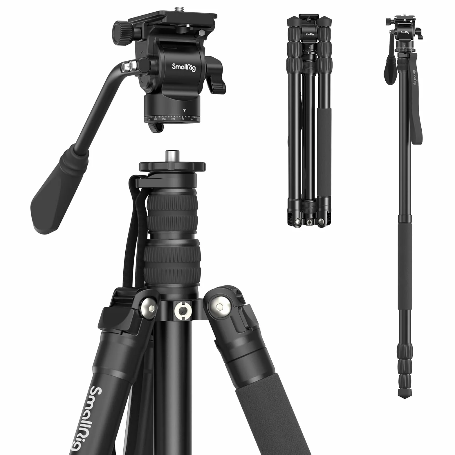 SMALLRIG 3760B Statyw aluminiowy 183 cm 3 kg do wideo transmisji na żywo vlogowania
