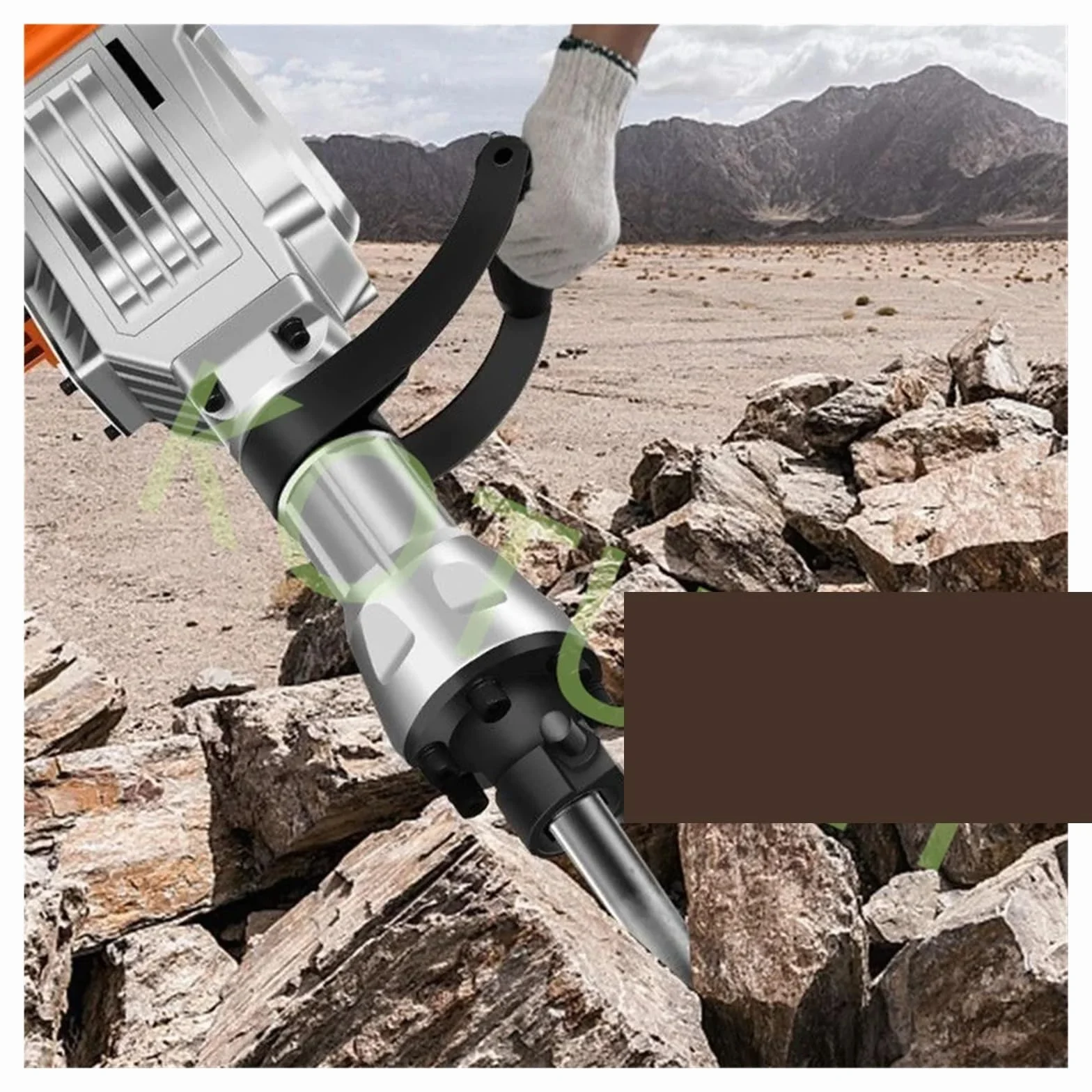Młot wyburzeniowy Elektryczny młot udarowy Heavy Duty 1500W/1600W do betonu, 3 sztuki dłut, bity mielenia, walizeczka(95)