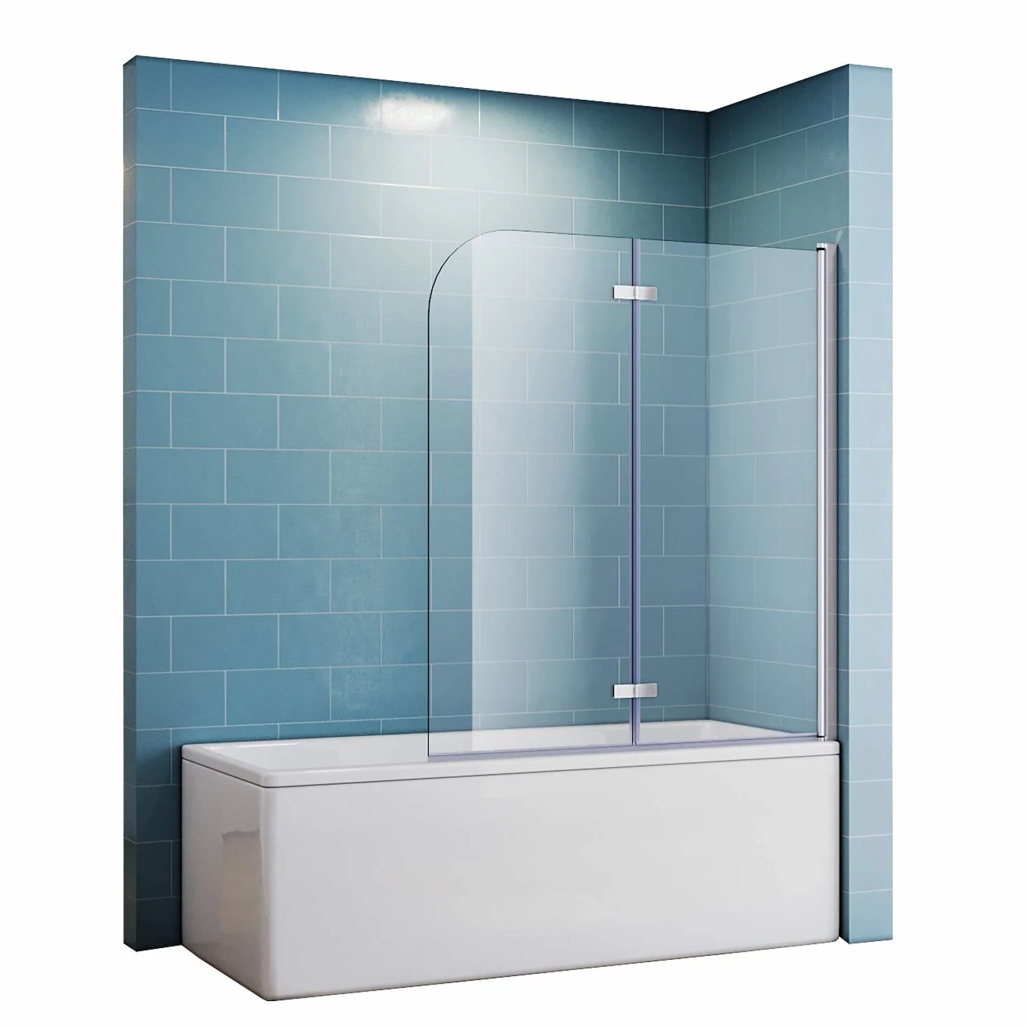 ELEGANT E Ściana wanna prysznicowa 120 x 140 cm, ze składanym urządzeniem o 180°, przezroczyste szkło 6 mm