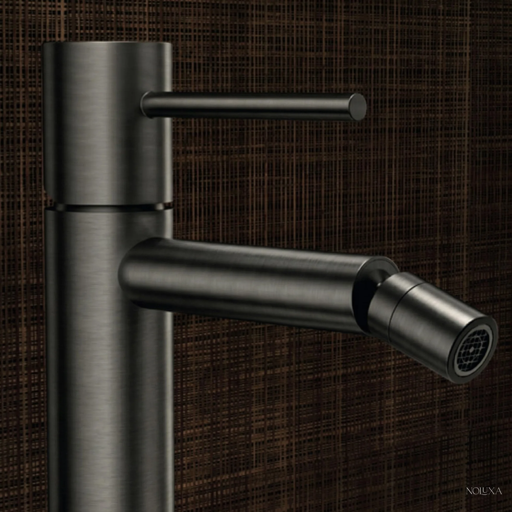 IMEX kran bidetowy, bateria bidetowa, bateria bidetowa, bateria bidetowa z mieszaczem ciepłej i zimnej wody, bateria Bidet, łatwa instalacja, seria Monza, kolor Black Gun Metal