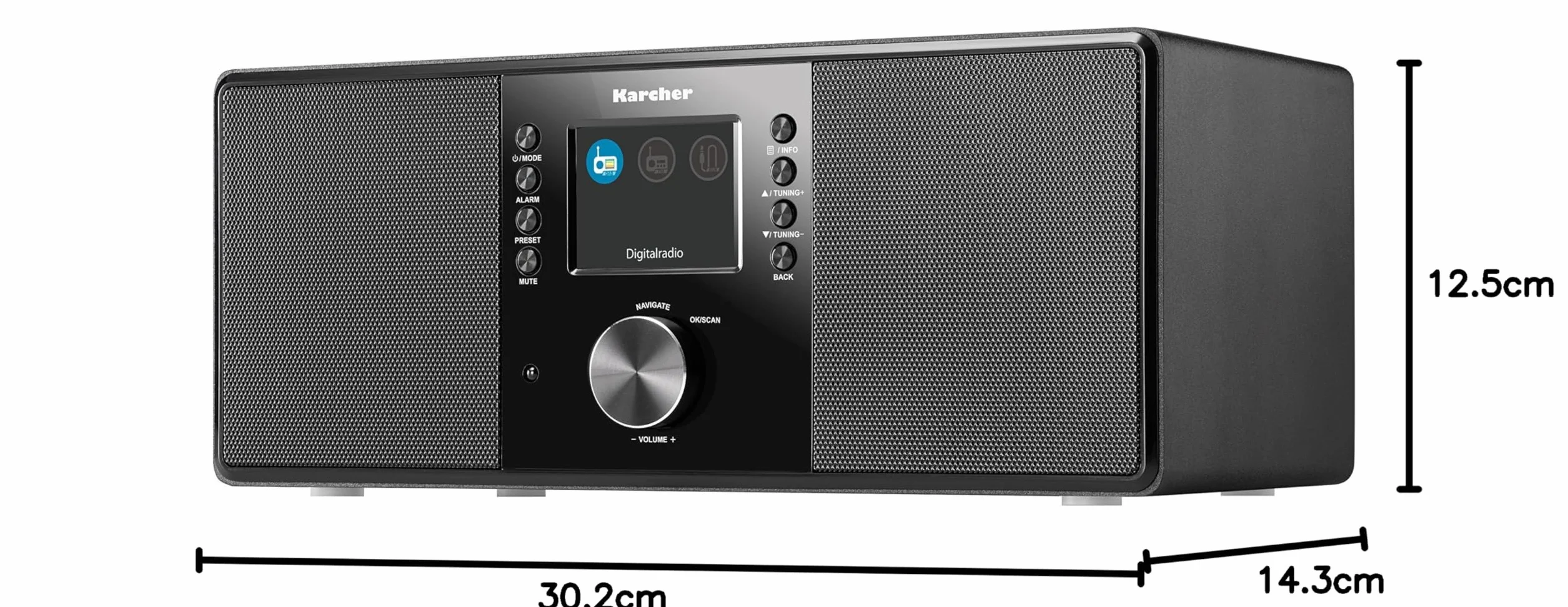 Karcher DAB 5000 radio cyfrowe DAB plus UKW-RDS AUX-IN budzik stereo