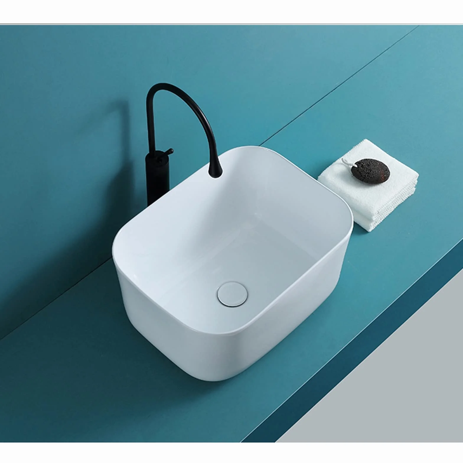 Baño Biała umywalka łazienkowa w kształcie siatki, głęboka umywalka, ceramiczny, artystyczny design nad blatem, do umywalki do toalety (S)