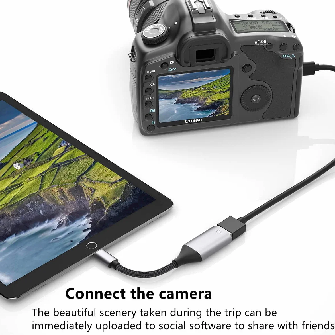 Adapter Lightning na USB MFi do iPhone'a iOS OTG kabel pamięć flash czytnik kart