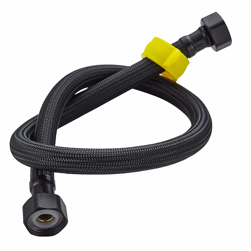 Elastyczne złącza kranowe, Wąż doprowadzający ciepłą i zimną wodę 1/2" BSP, stal nierdzewna 304, oplot metalowy, 20-150 cm, opakowanie 2 szt.(150cm)