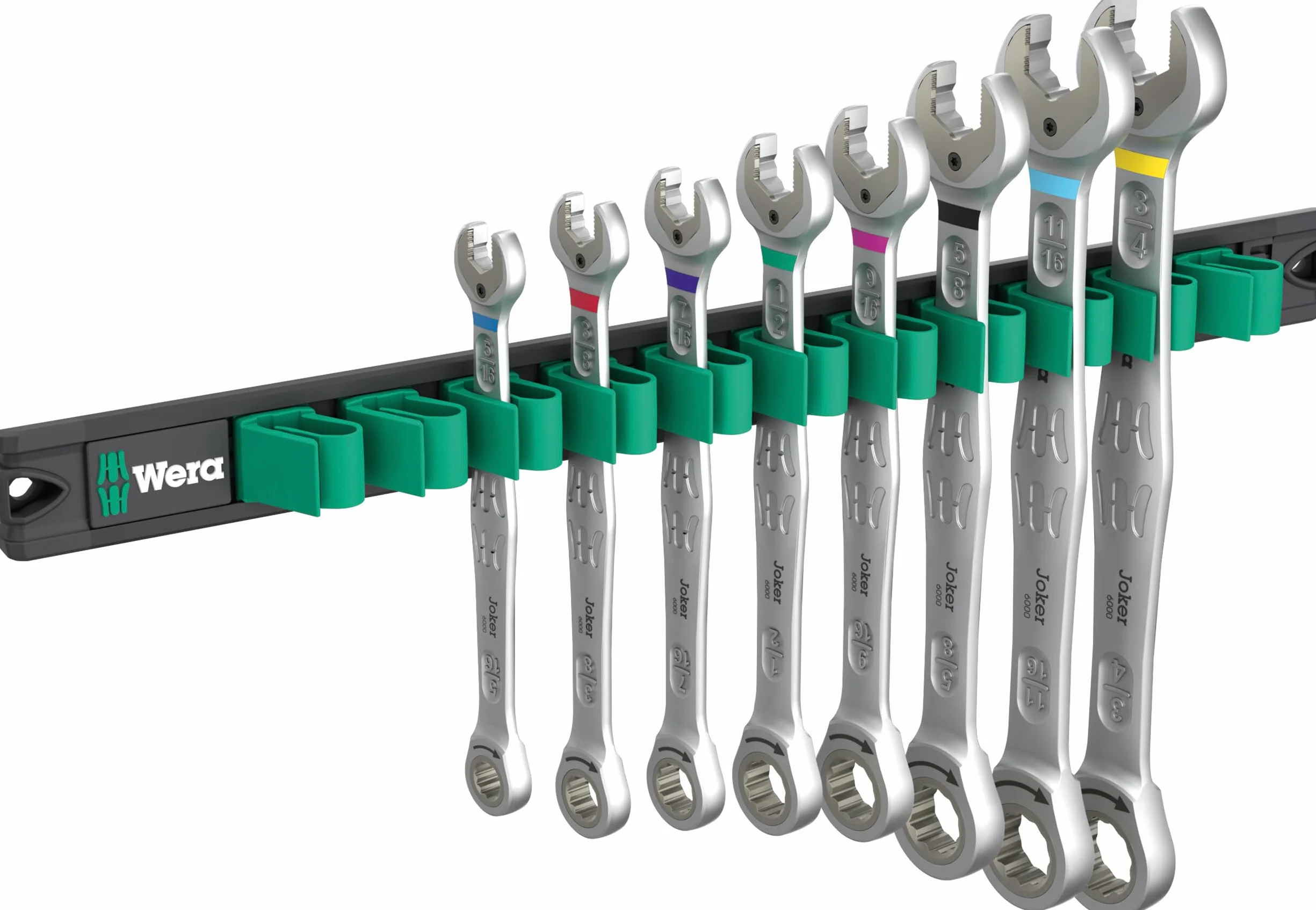 Wera 05020016001 9632 listwa magnetyczna 6000 Joker Imperial 1 zestaw kluczy płasko-oczkowych, 9-częściowy