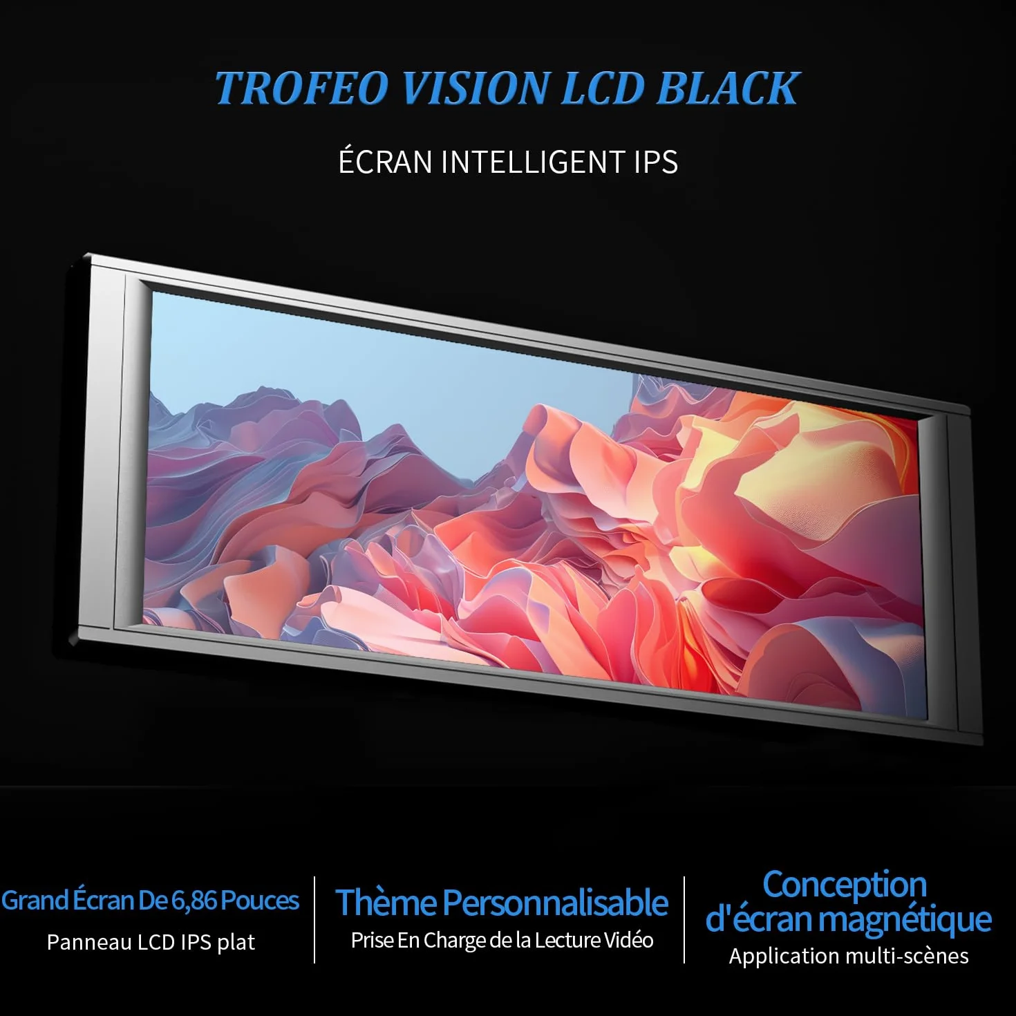 Thermalright Trofeo Vision LCD czarny 6,86 cala obudowa IPS wyświetlacz chłodzący wodą 1280x480