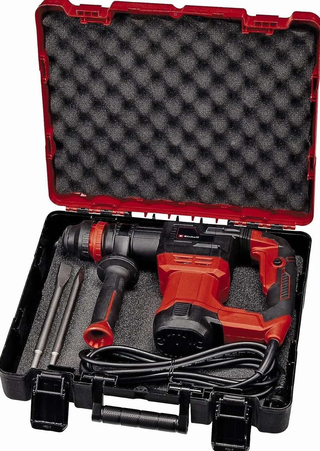 Einhell Młotek wyburzeniowy TE-DH 5 (5 J, uchwyt SDS-Plus, uchwyt antywibracyjny). W zestawie E-Box