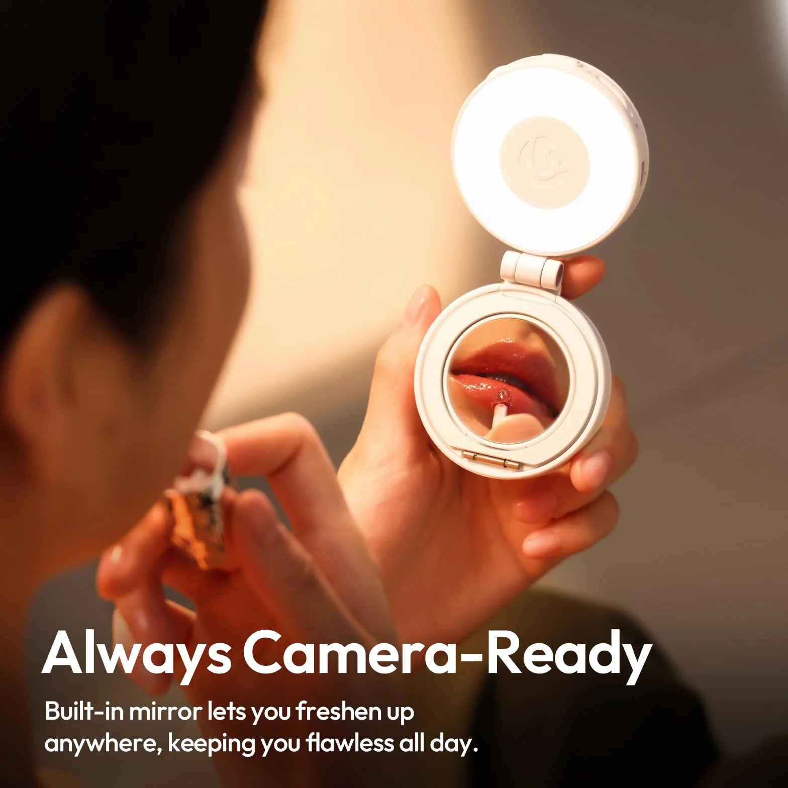 ULANZI LM23 Magnetyczna lampa pierścieniowa do selfie 360° Czarny