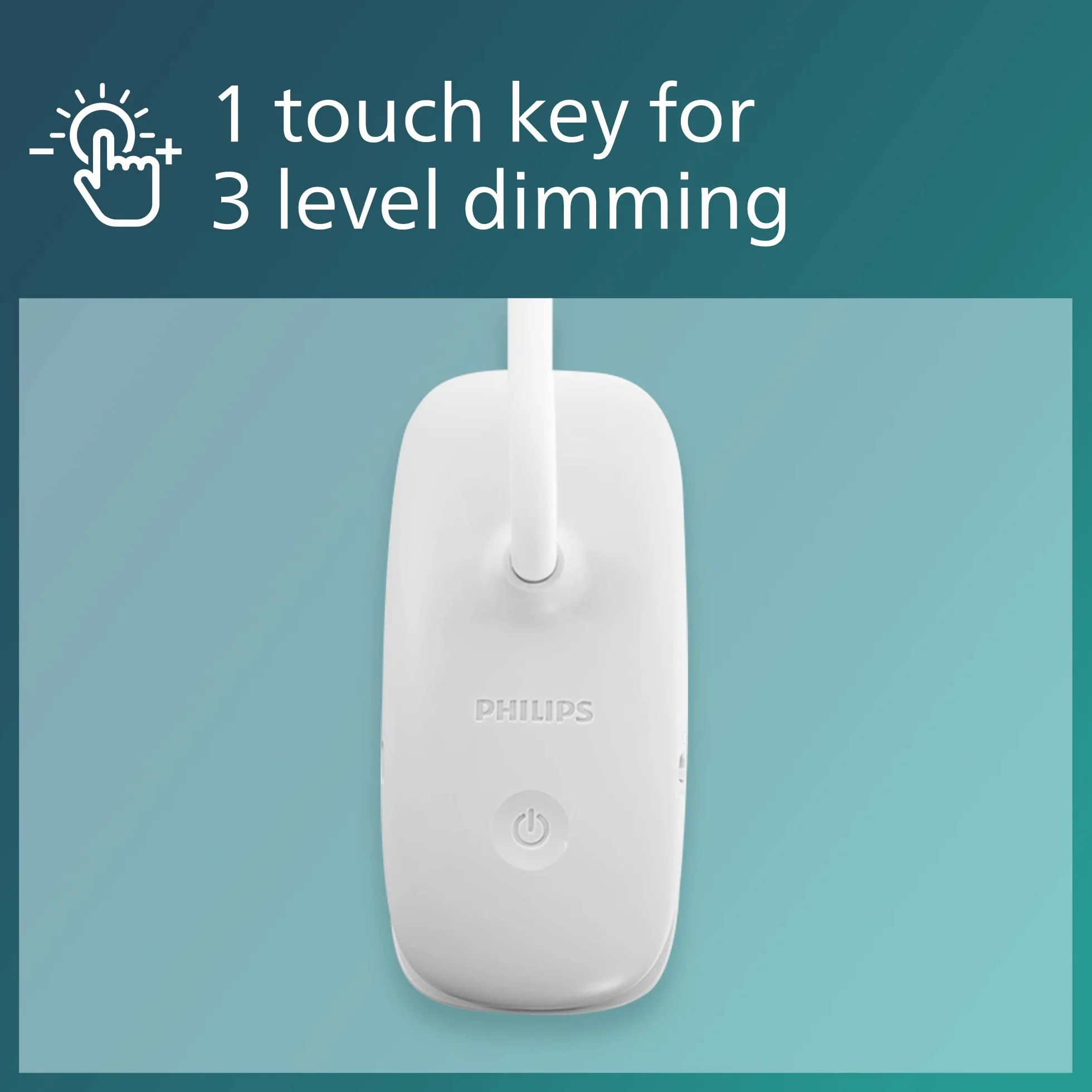 Philips Donutclip Lampa na Biurko, Biały, 15 cm