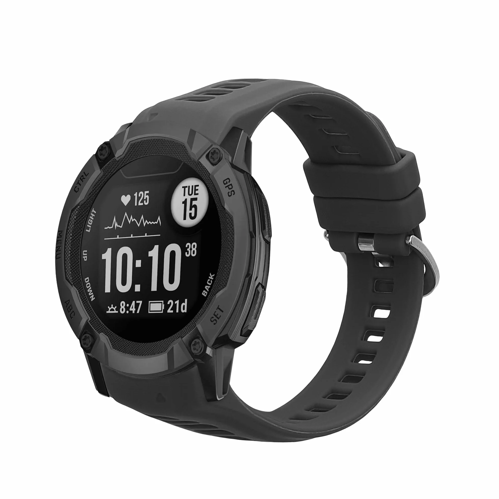 kwmobile Pasek silikonowy do Garmin Instinct 2S czarny