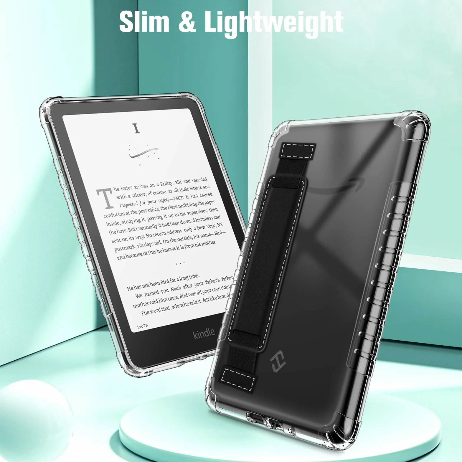Fintie etui Kompatybilny z Kindle Paperwhite 12 generacji 2024 Kindle Colorsoft Signature Edition przezroczyste TPU odporne na uderzenia i zarysowania