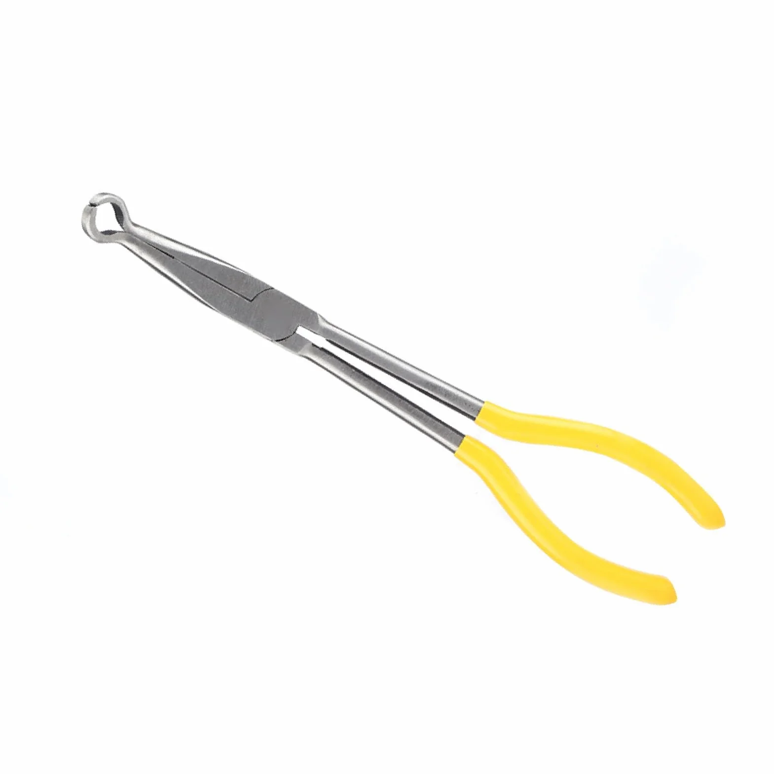 Szczypce długie z zakrzywionym nosem, 270 mm ekstra długie szczypce 45/90 stopni z zakrzywionym nosem lub końcówką w kształcie litery O Narzędzie do napraw ręcznych