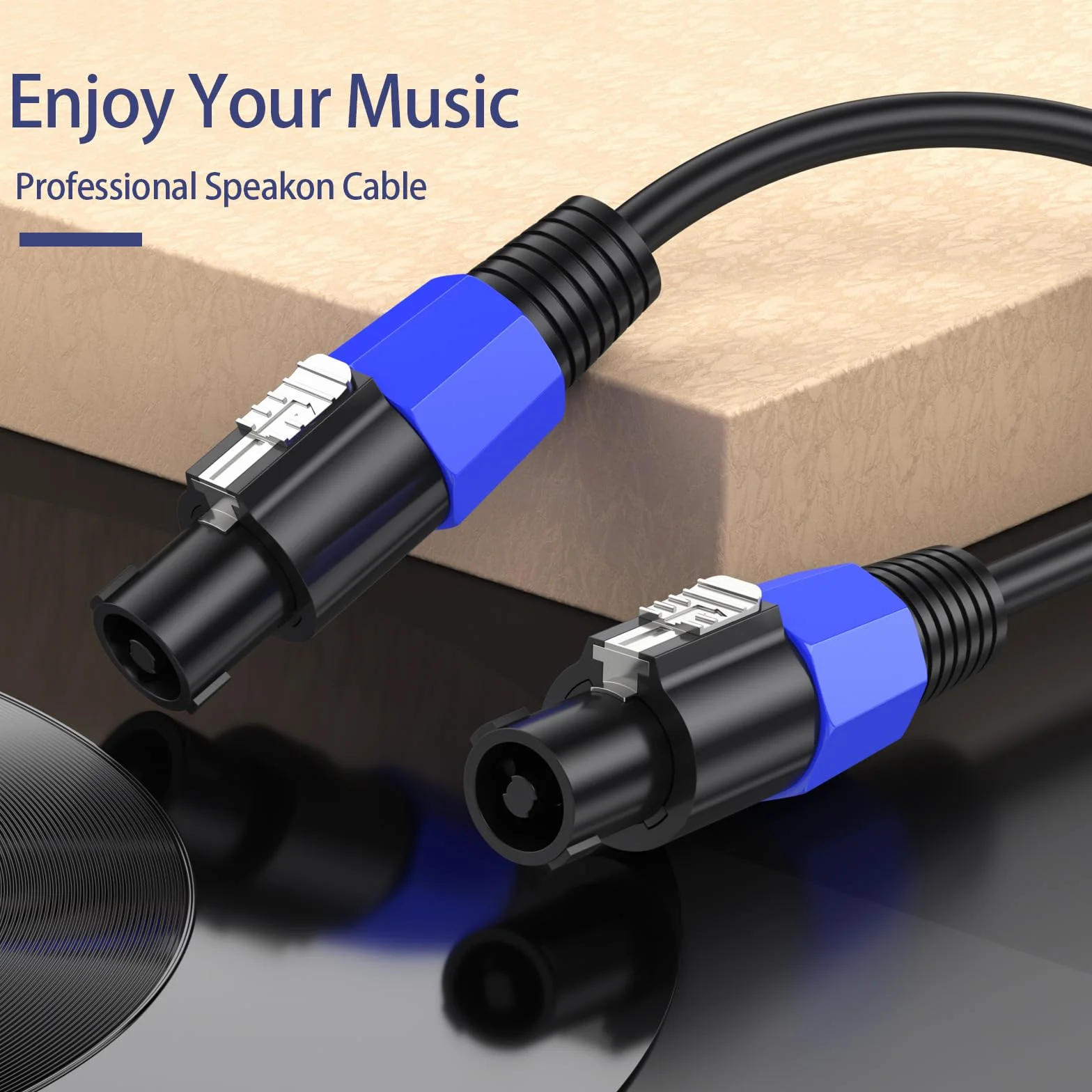 Speakon kabel głośnikowy 20 m 12 AWG z wtyczką Twist Lock DJ PA